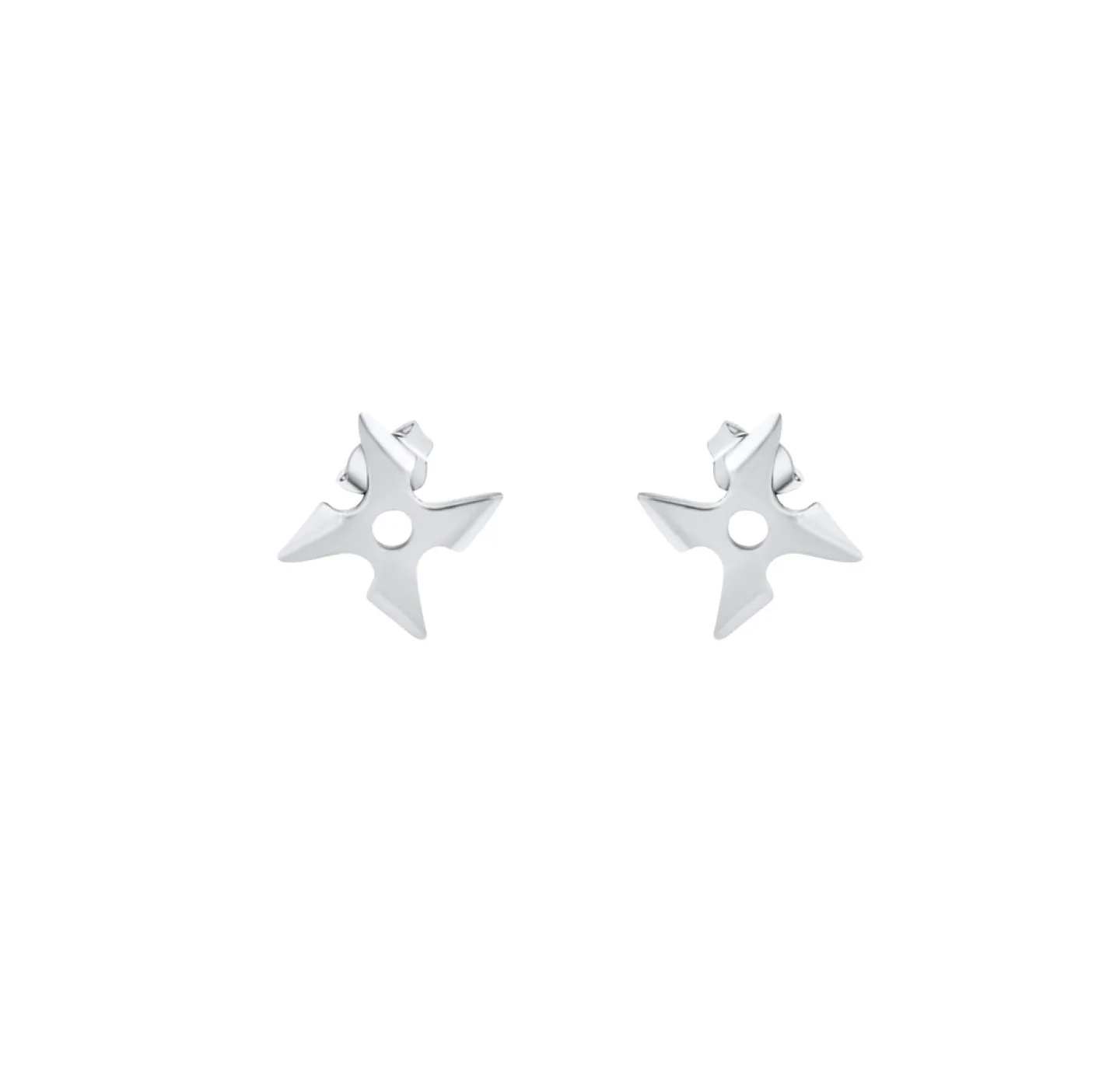 BRINCO NINJA BLADE STUD - PRATEADO