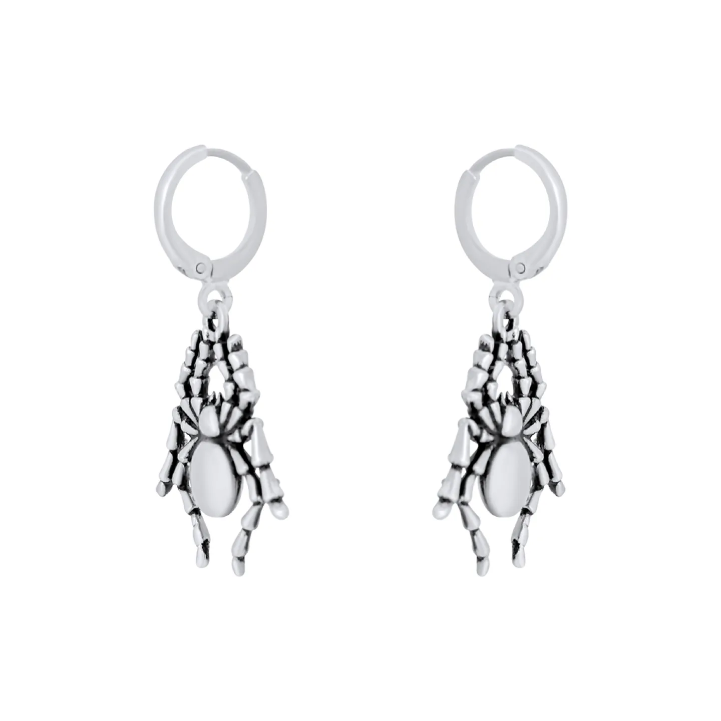 BRINCO ARANHA - ARGOLA 1,5 CM - PRATEADO