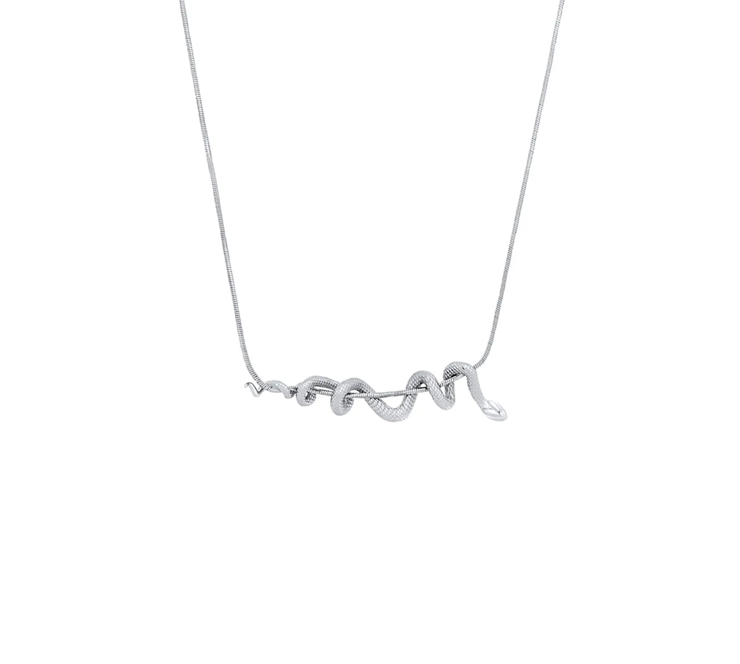 COLAR COILED SNAKE - PRATEADO