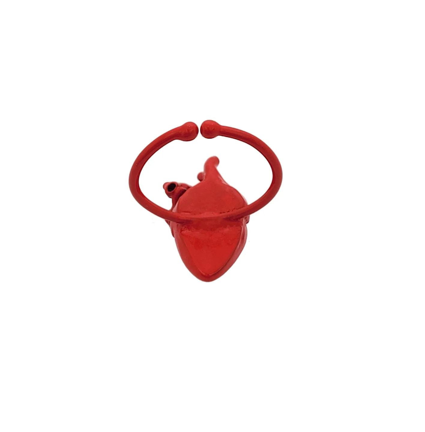 ANEL CORAÇÃO ANATÔMICO PEQUENO - VERMELHO