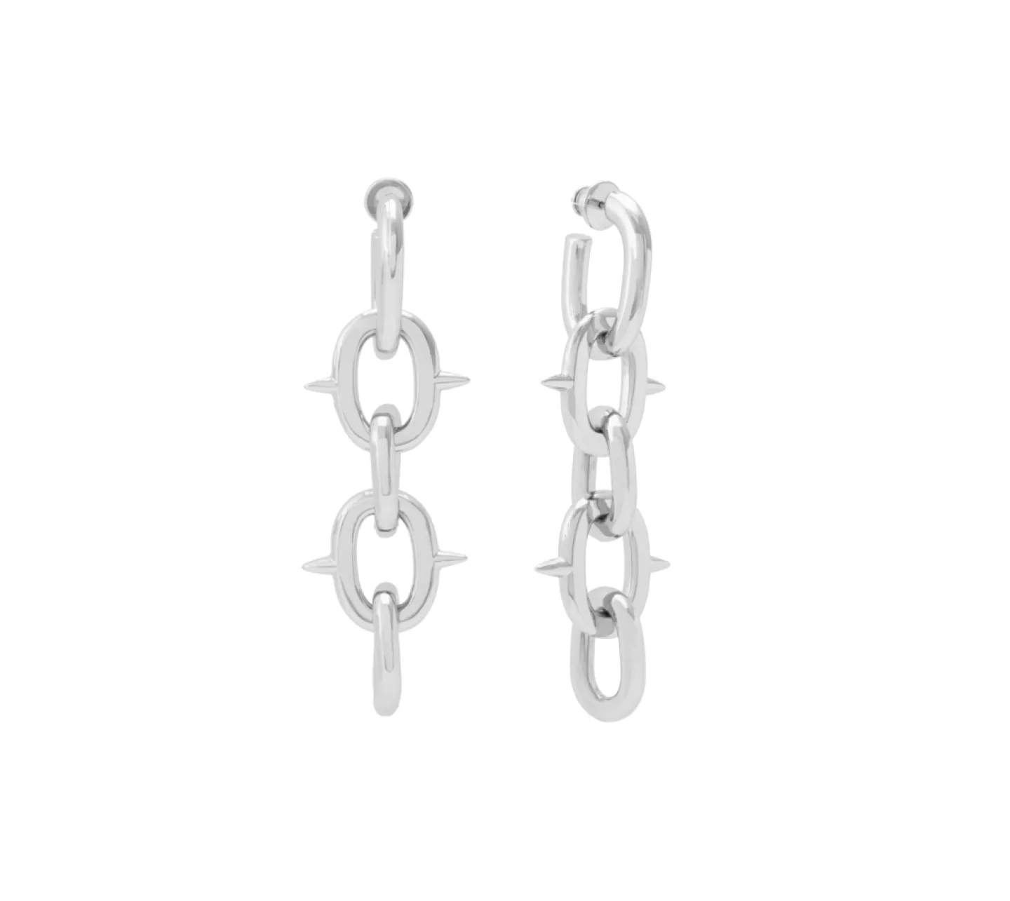 BRINCO SPIKED CHAIN 7,5 CM - PRATEADO