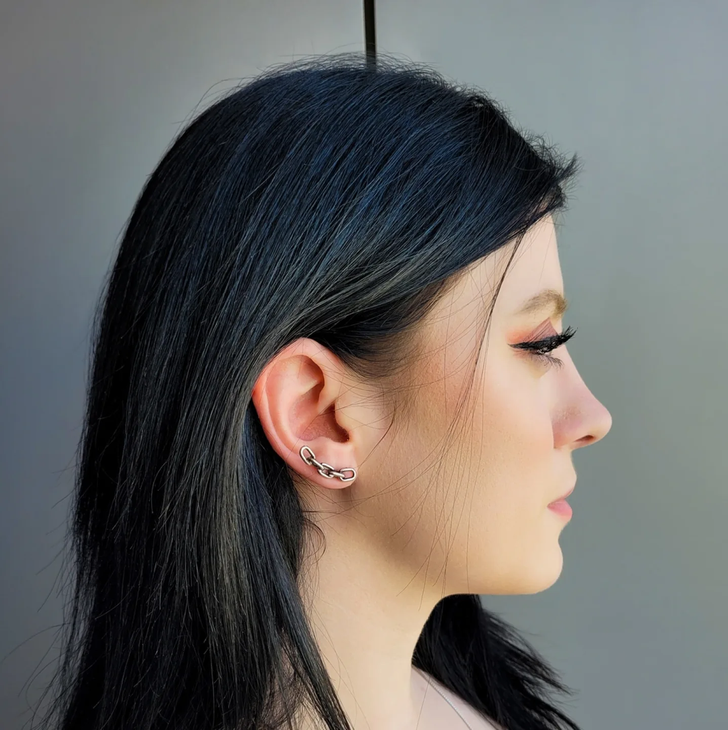 ANEL FARPA COM STRASS PRETO - PRATEADO