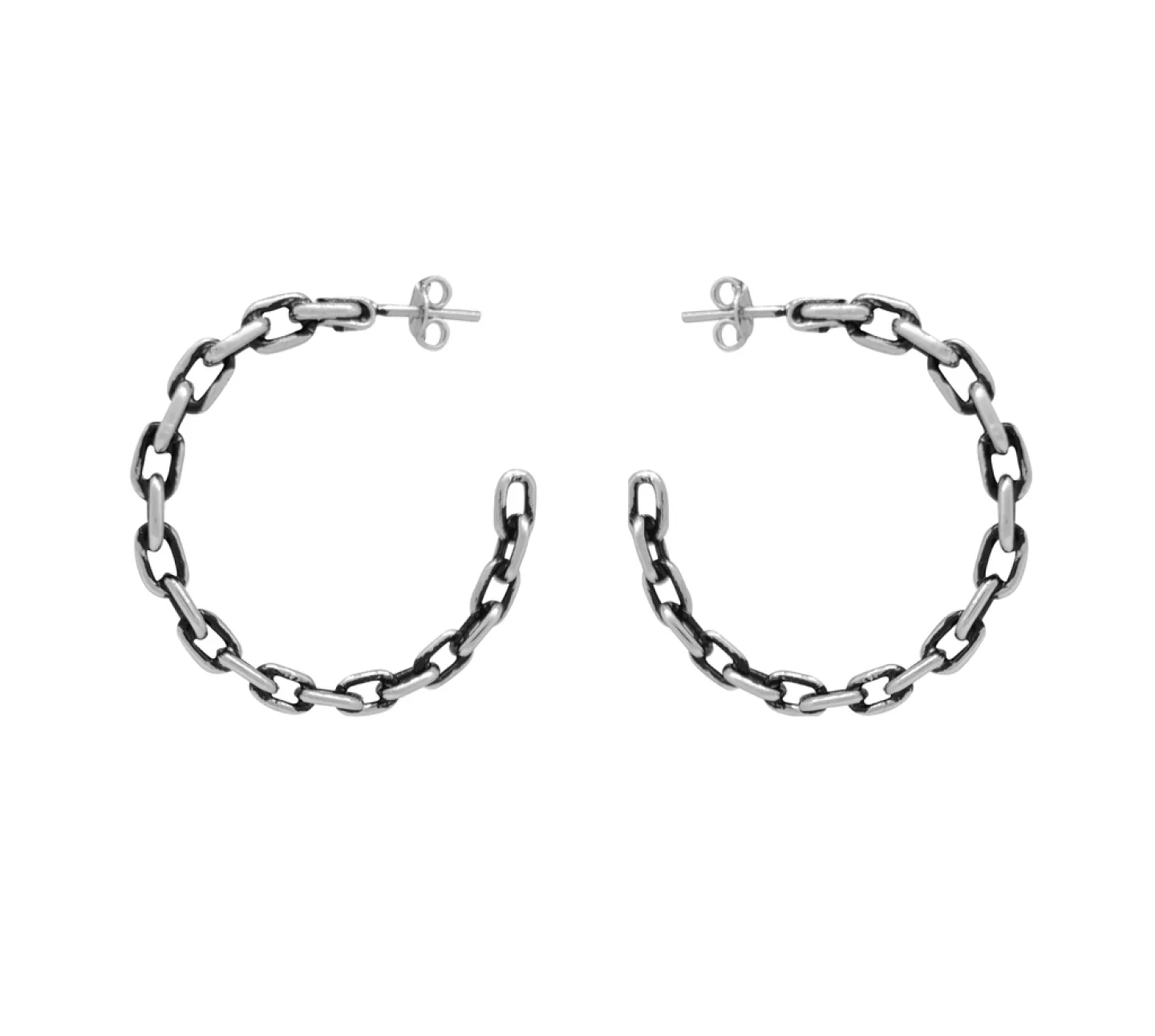 BRINCO ARGOLA 1,5CM - LOVE RAZOR - PRATEADO
