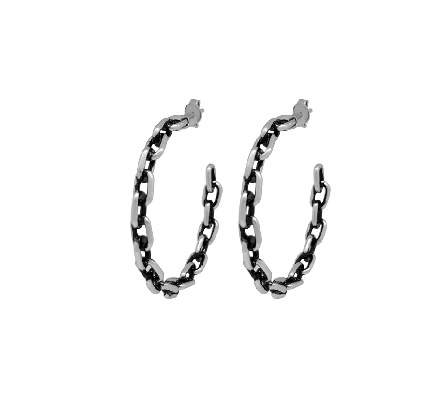 BRINCO ARGOLA 1,5CM - LOVE RAZOR - PRATEADO