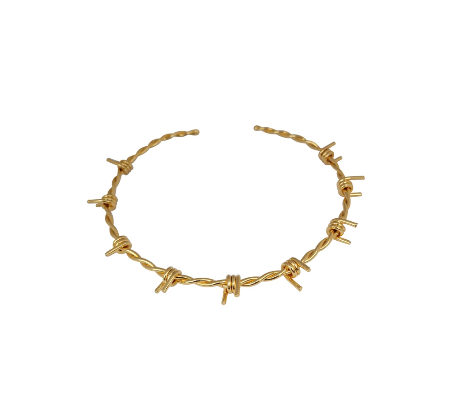 GARGANTILHA ARAME FARPADO 4MM- DOURADO
