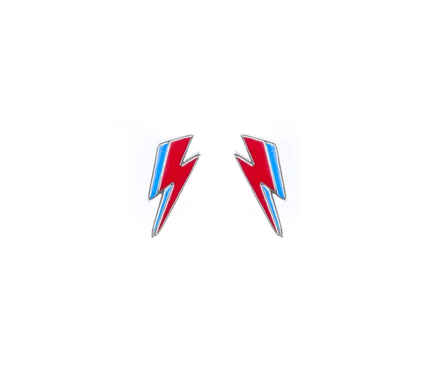 BRINCO STUD BOWIE PEQUENO- PRATEADO
