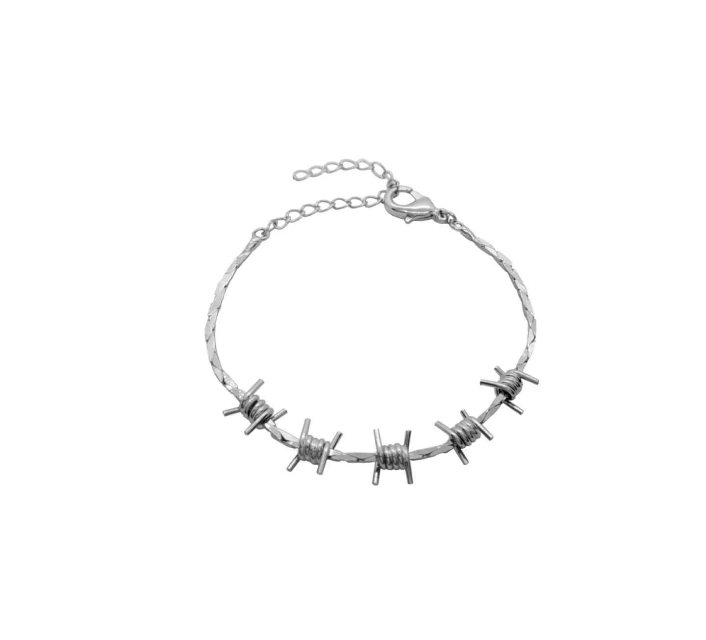 PULSEIRA ARAME FARPADO - PRATEADO