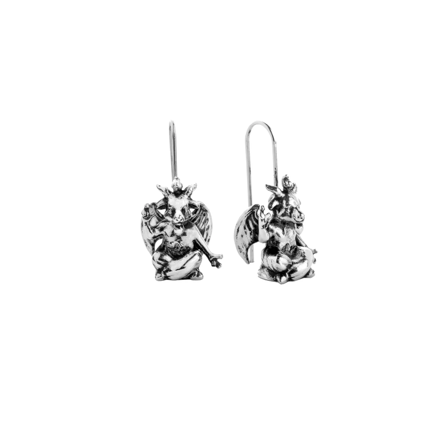 BRINCO CUTE BAPHOMET COM HASTE - PRATEADO