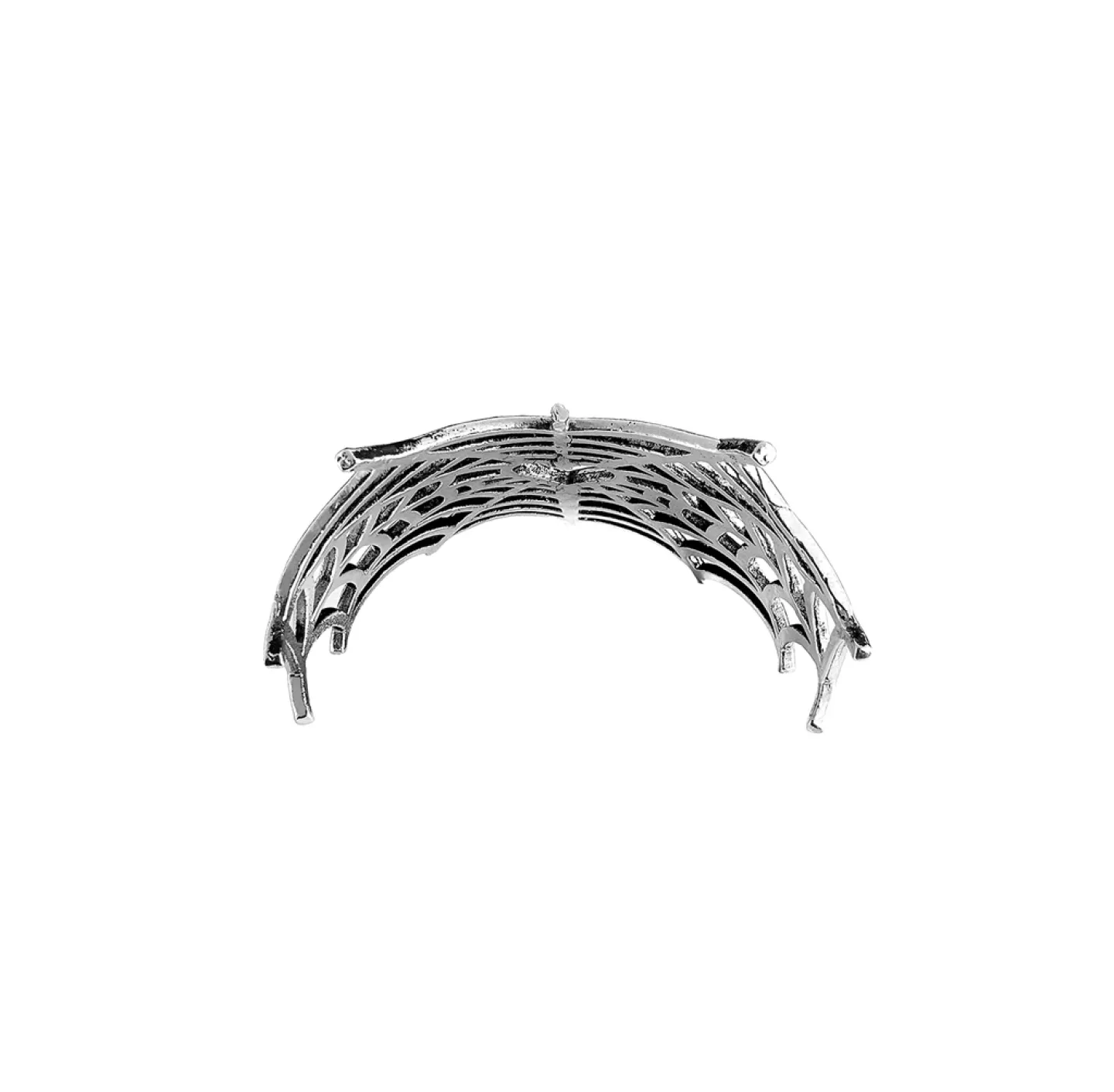BRACELETE TEIA CORAÇÃO - PRATEADO Tamanho:G