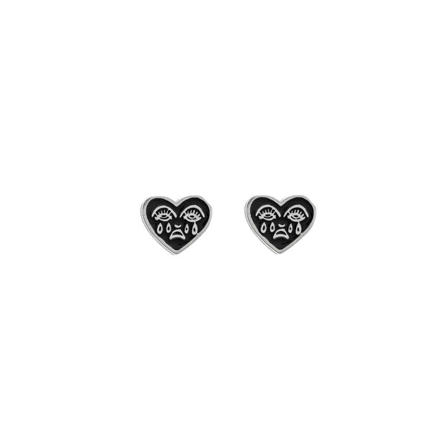 BRINCO CRY HEART - PRATEADO