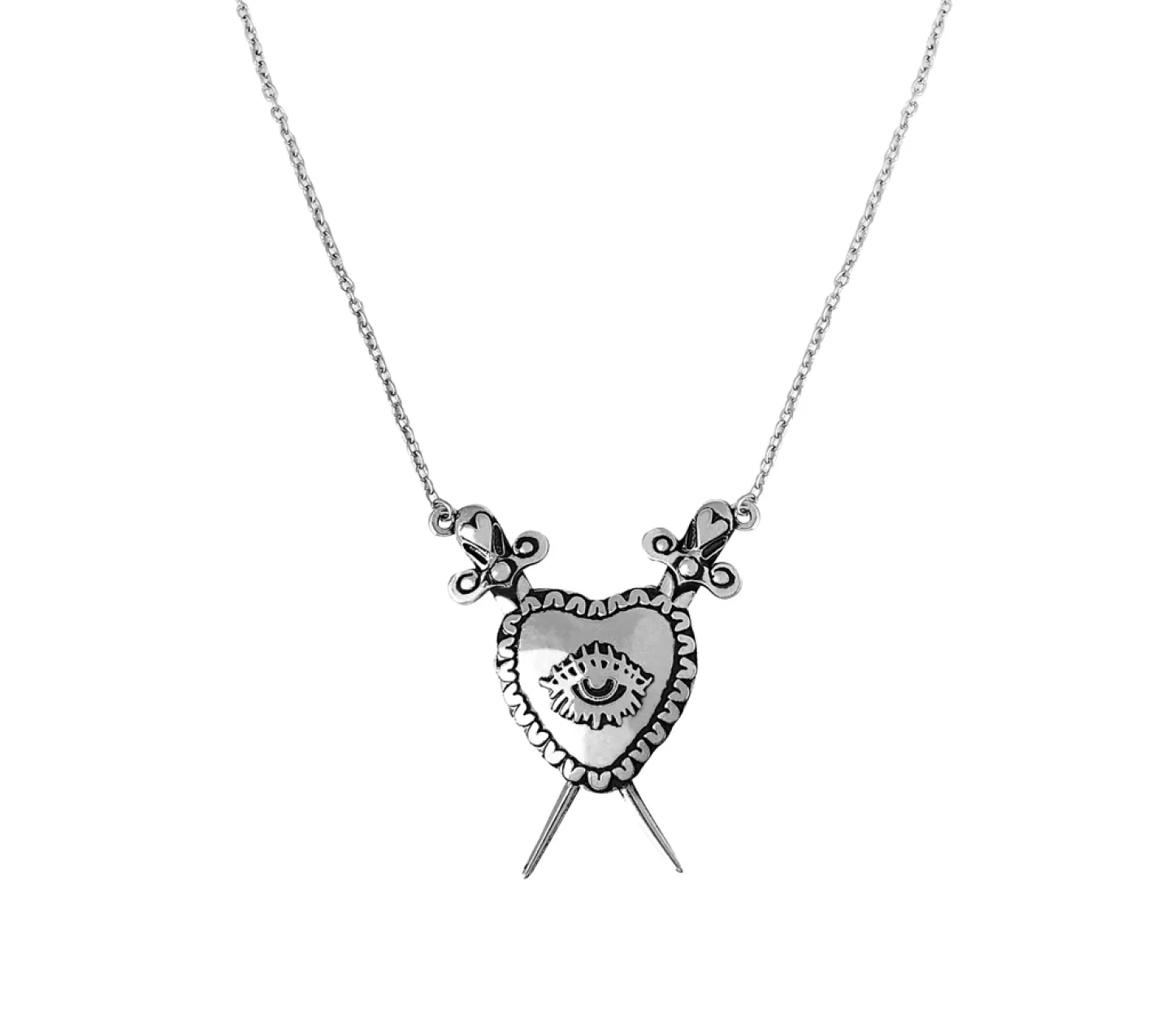 COLAR ALL SEEING EYE OF LOVE - PRATEADO