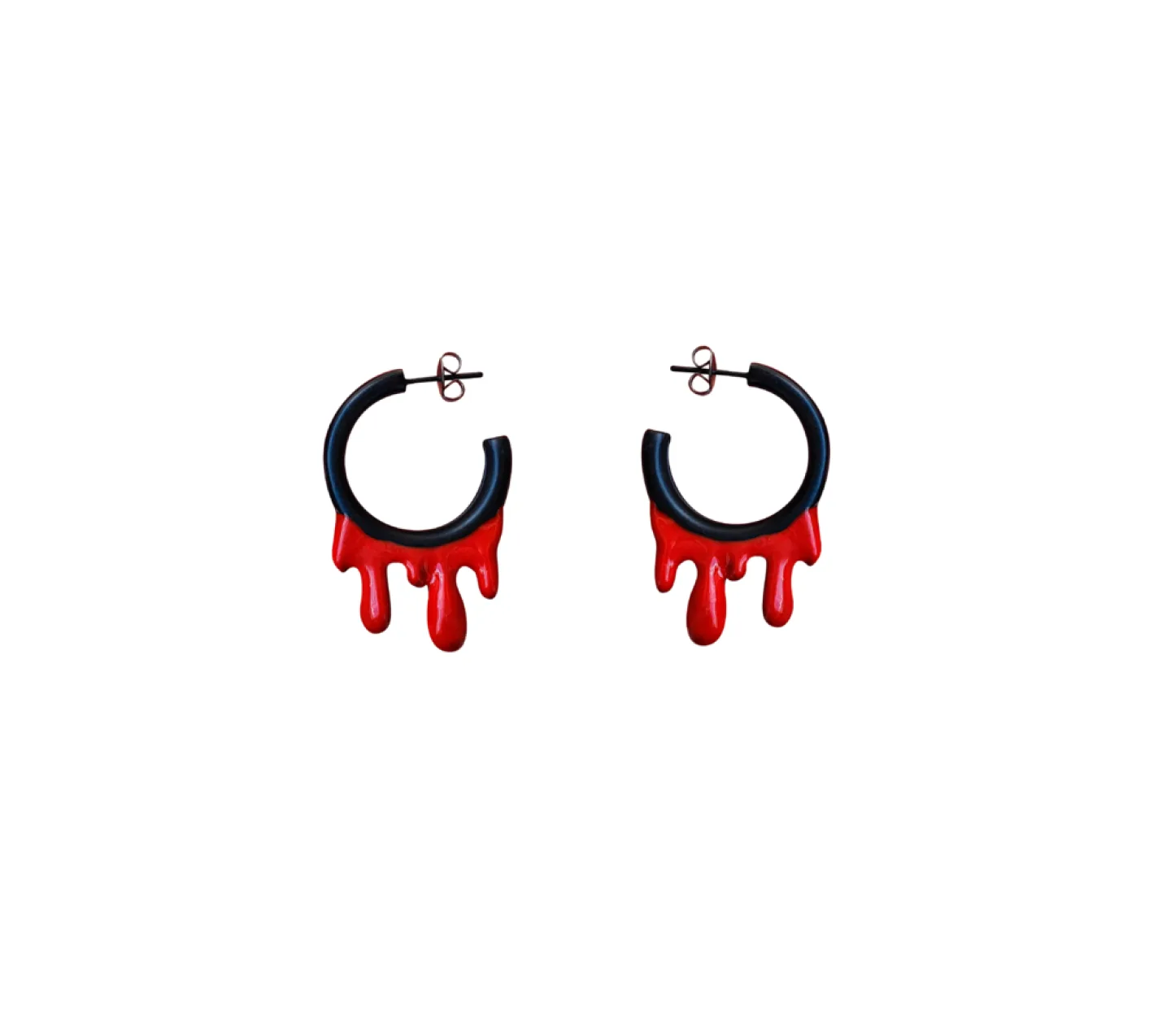 BRINCO ARGOLA BLOODY 2,5CM - PRETO FOSCO