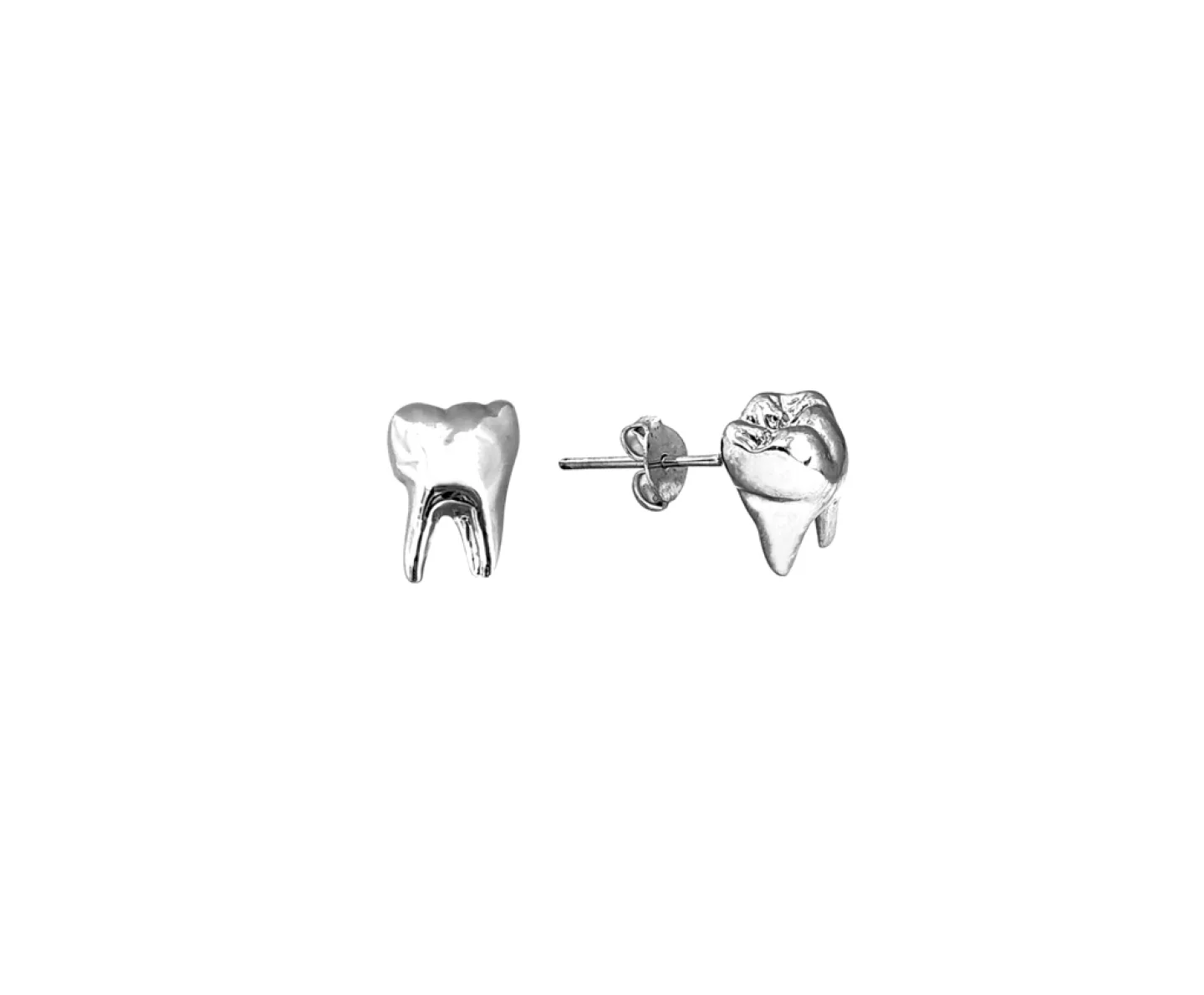 BRINCO TOOTH - PRATEADO