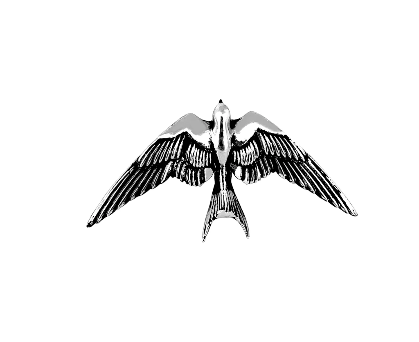 ANEL ANDORINHA 3D- PRATEADO