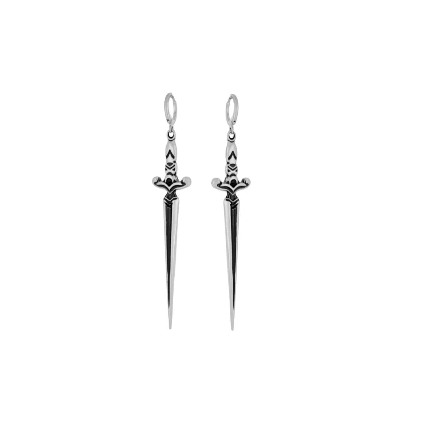 BRINCO ADAGA OLD SCHOOL GRANDE - ARGOLA 1,5CM - PRATEADO