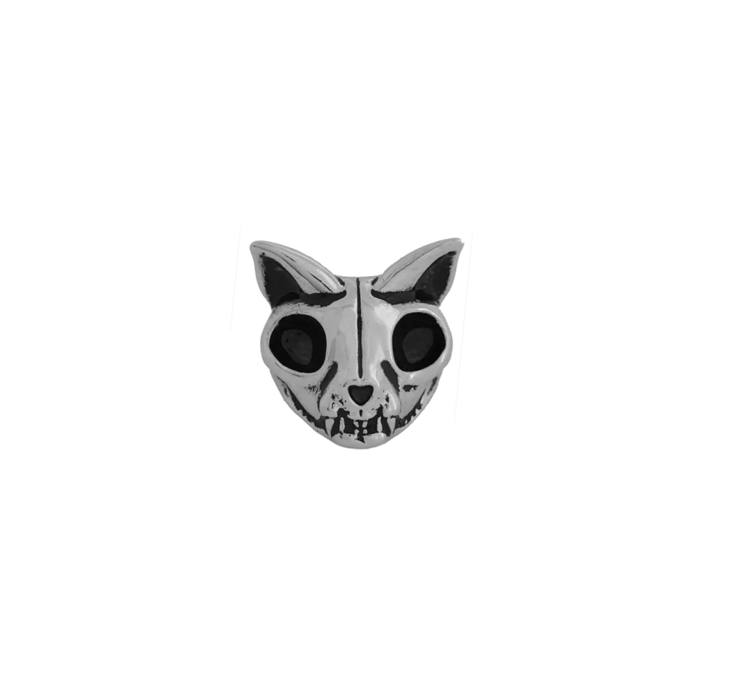 ANEL CAT SKULL - PRATEADO