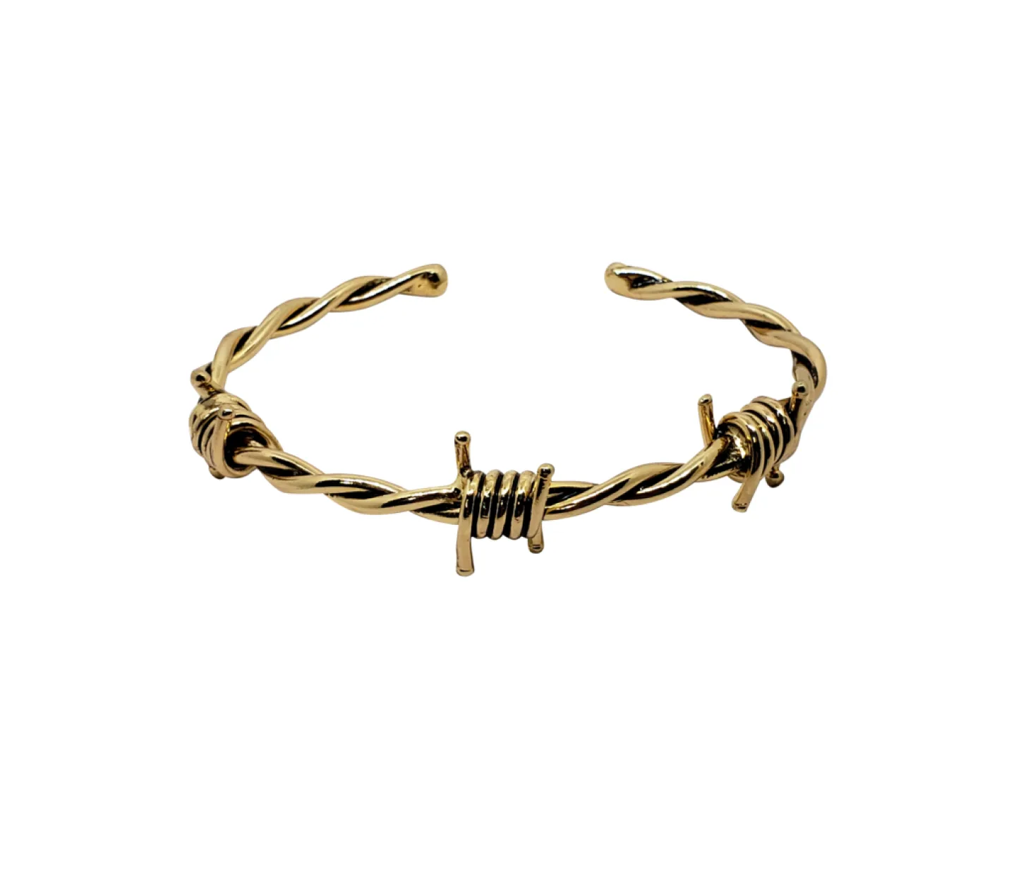 BRACELETE ARAME FARPADO 3 FARPAS - DOURADO