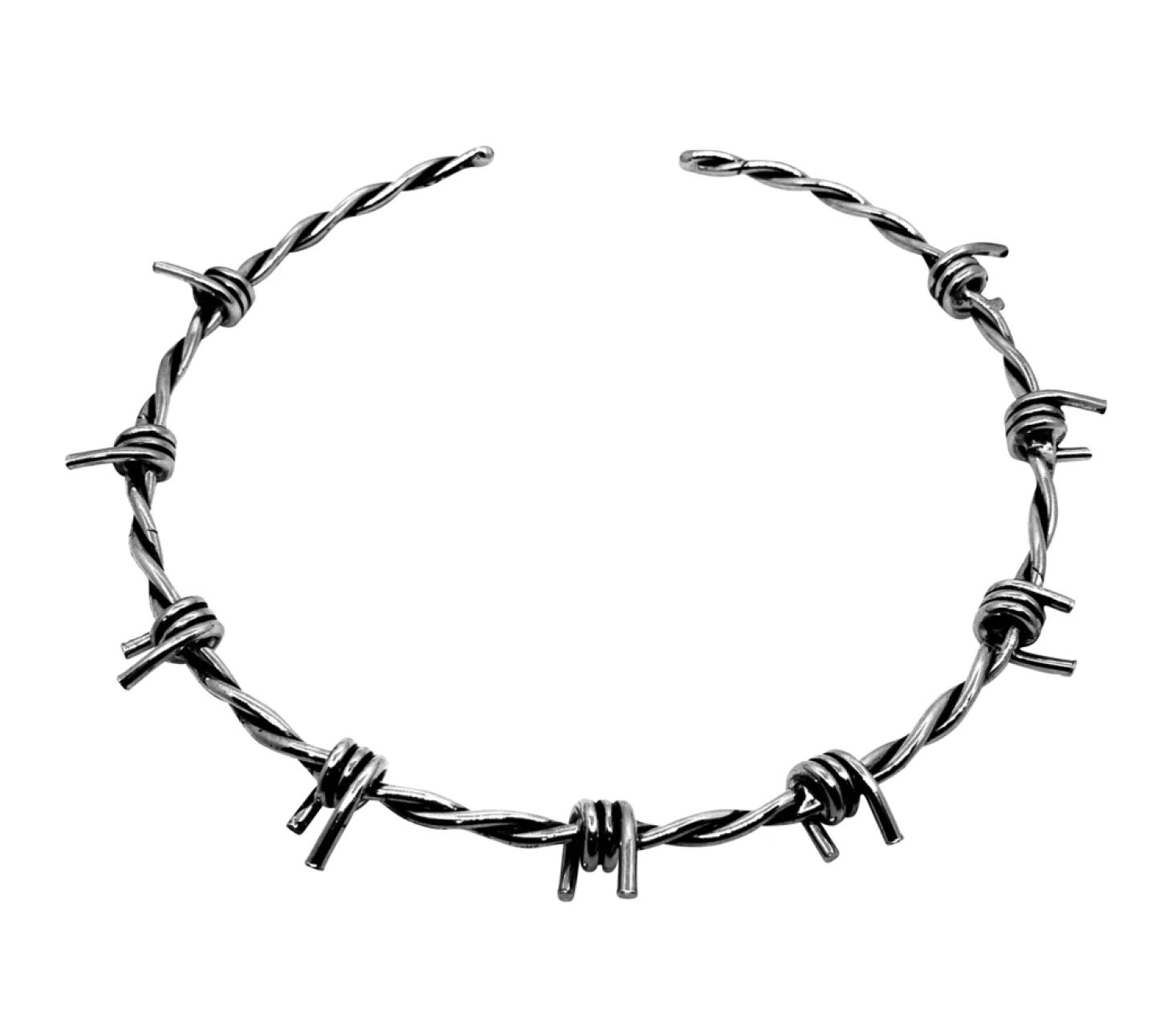 GARGANTILHA ARAME FARPADO 4MM- PRATEADO