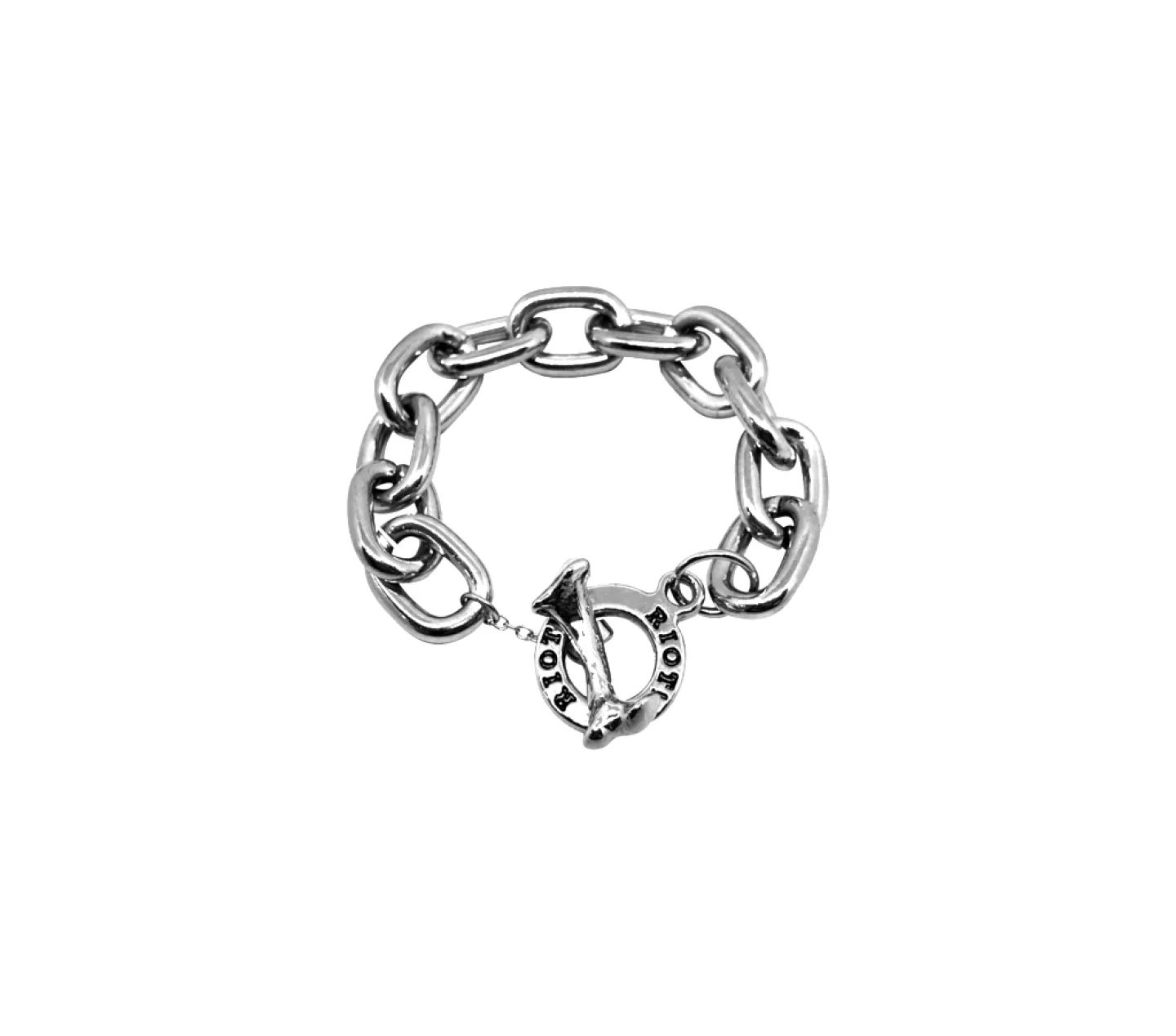 BRACELETE CORRENTE CADEADO - PRATEADO Tamanho:20CM