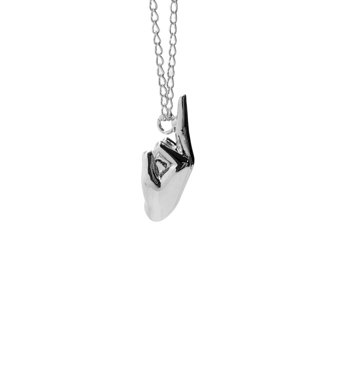 COLAR F*CK HAND - PRATEADO TAMANHO DA CORRENTE:50 cm