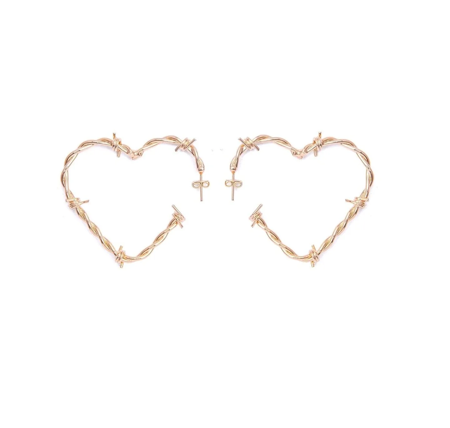 BRINCO CORAÇÃO ARAME FARPADO - DOURADO