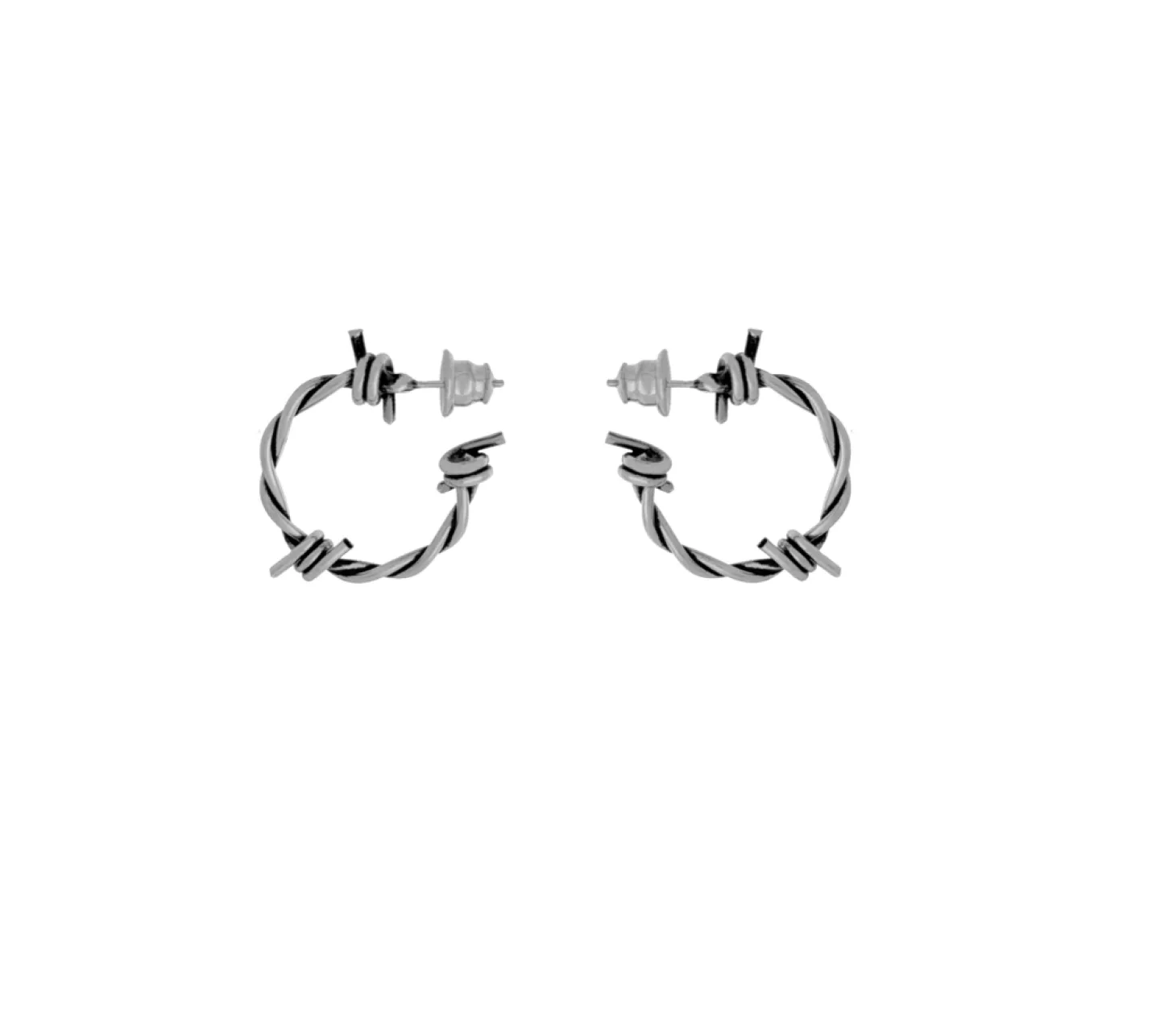 BRINCO ARGOLA ARAME FARPADO 2,5CM - PRATEADO