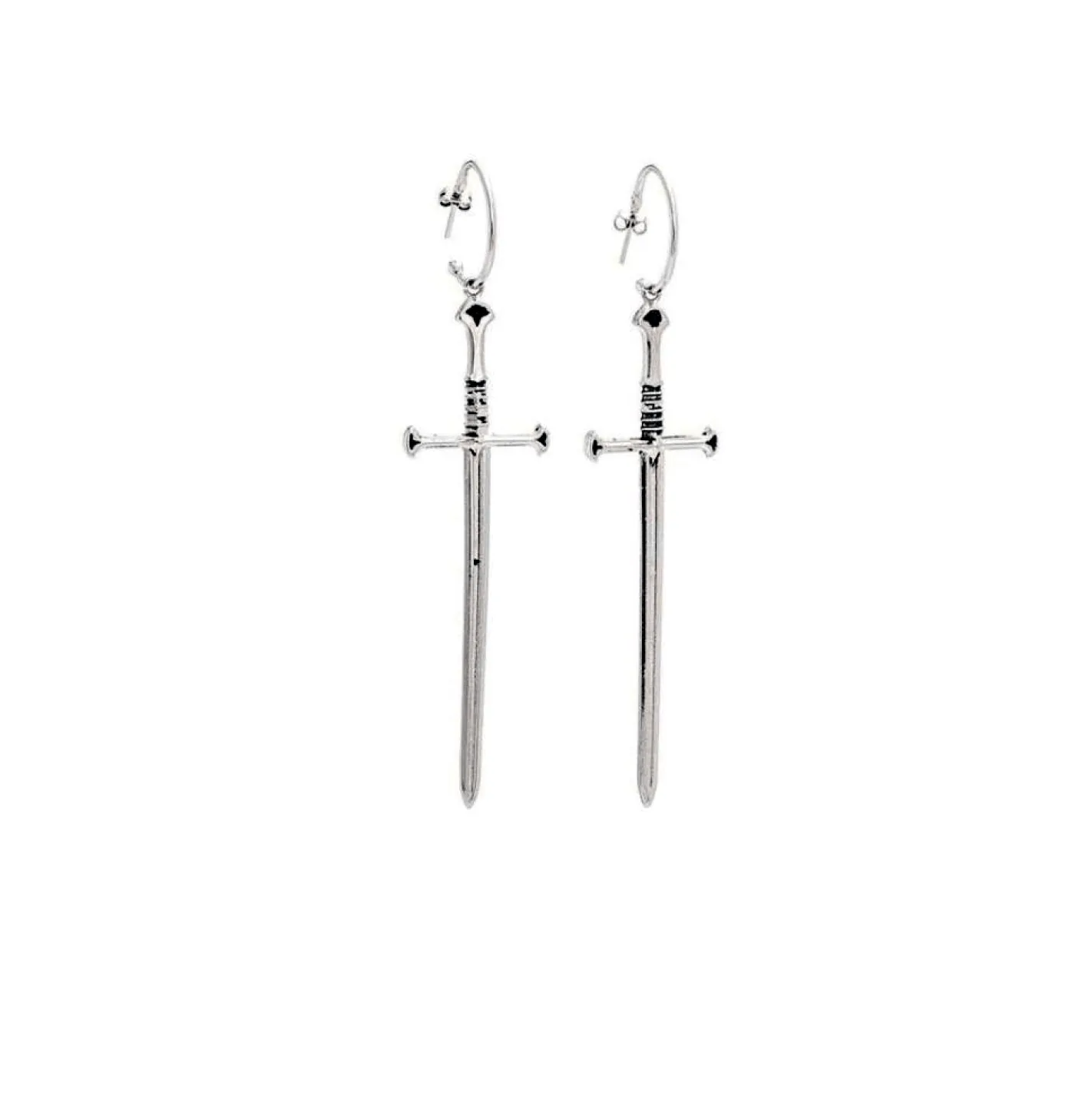 BRINCO ARGOLA 2 CM SWORD - PRATEADO