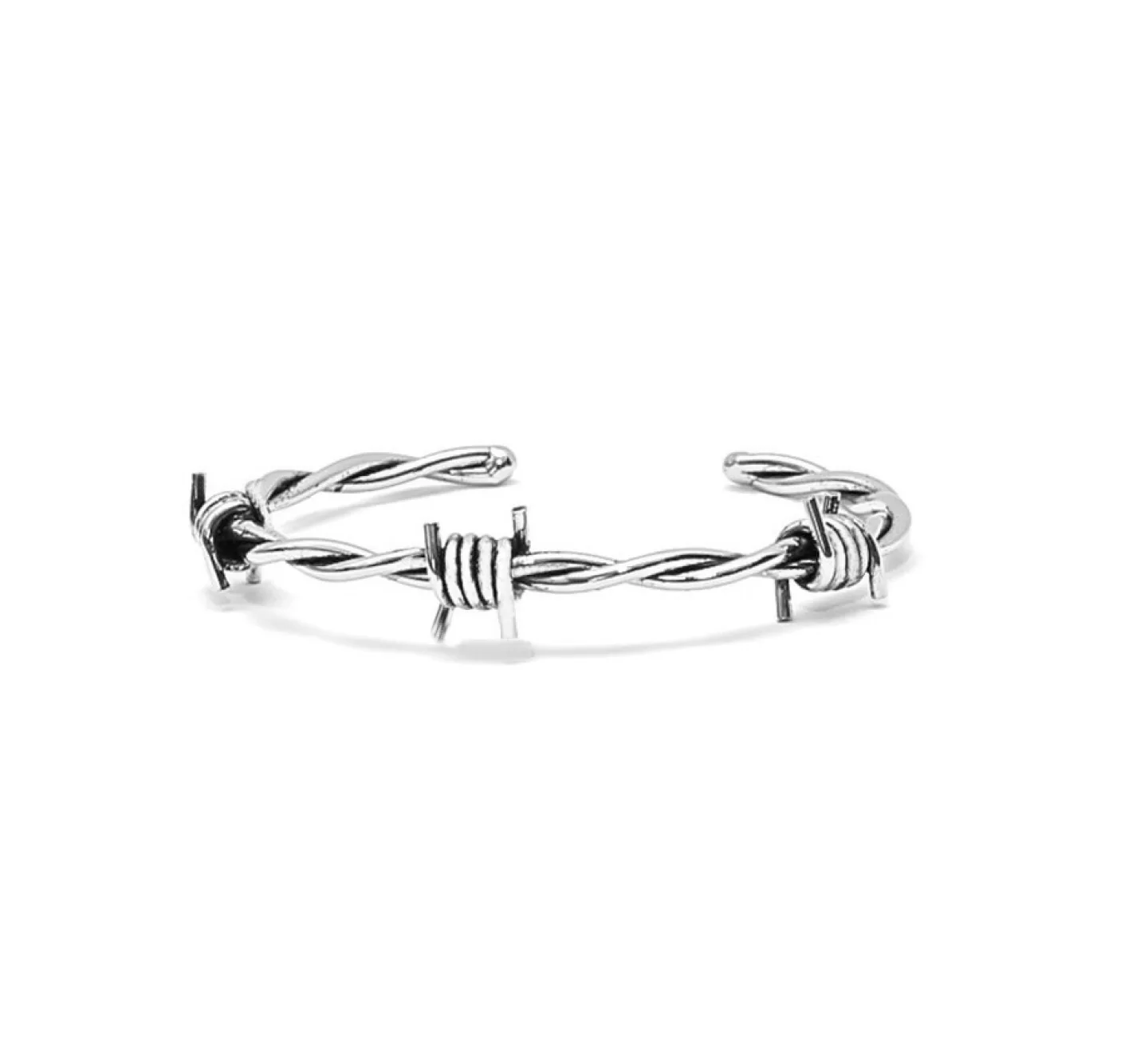 BRACELETE ARAME FARPADO 3 FARPAS - PRATEADO