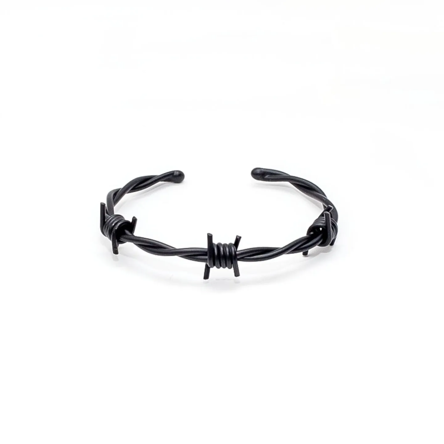 BRACELETE ARAME FARPADO 3 FARPAS - PRETO FOSCO