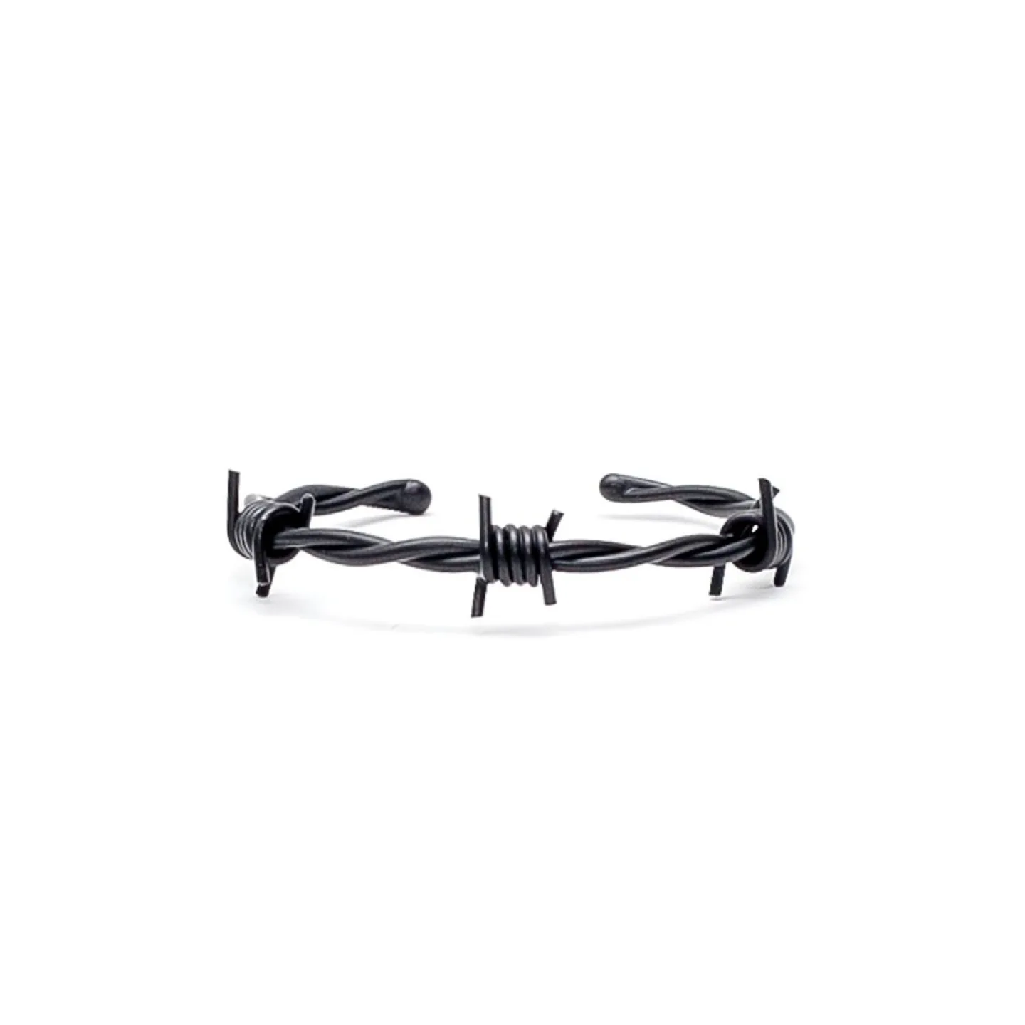 BRACELETE ARAME FARPADO 3 FARPAS - PRETO FOSCO