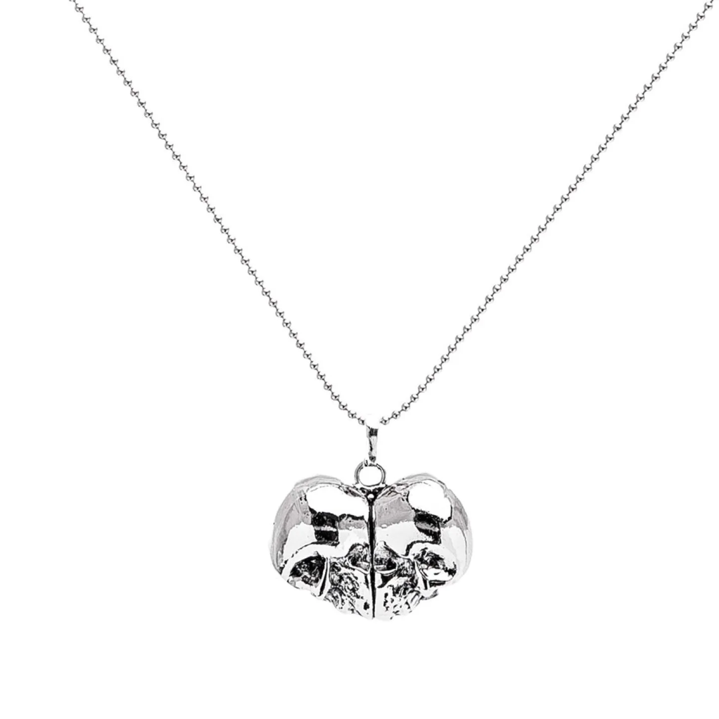 COLAR TWICE SKULL - PRATEADO TAMANHO DA CORRENTE:60 cm