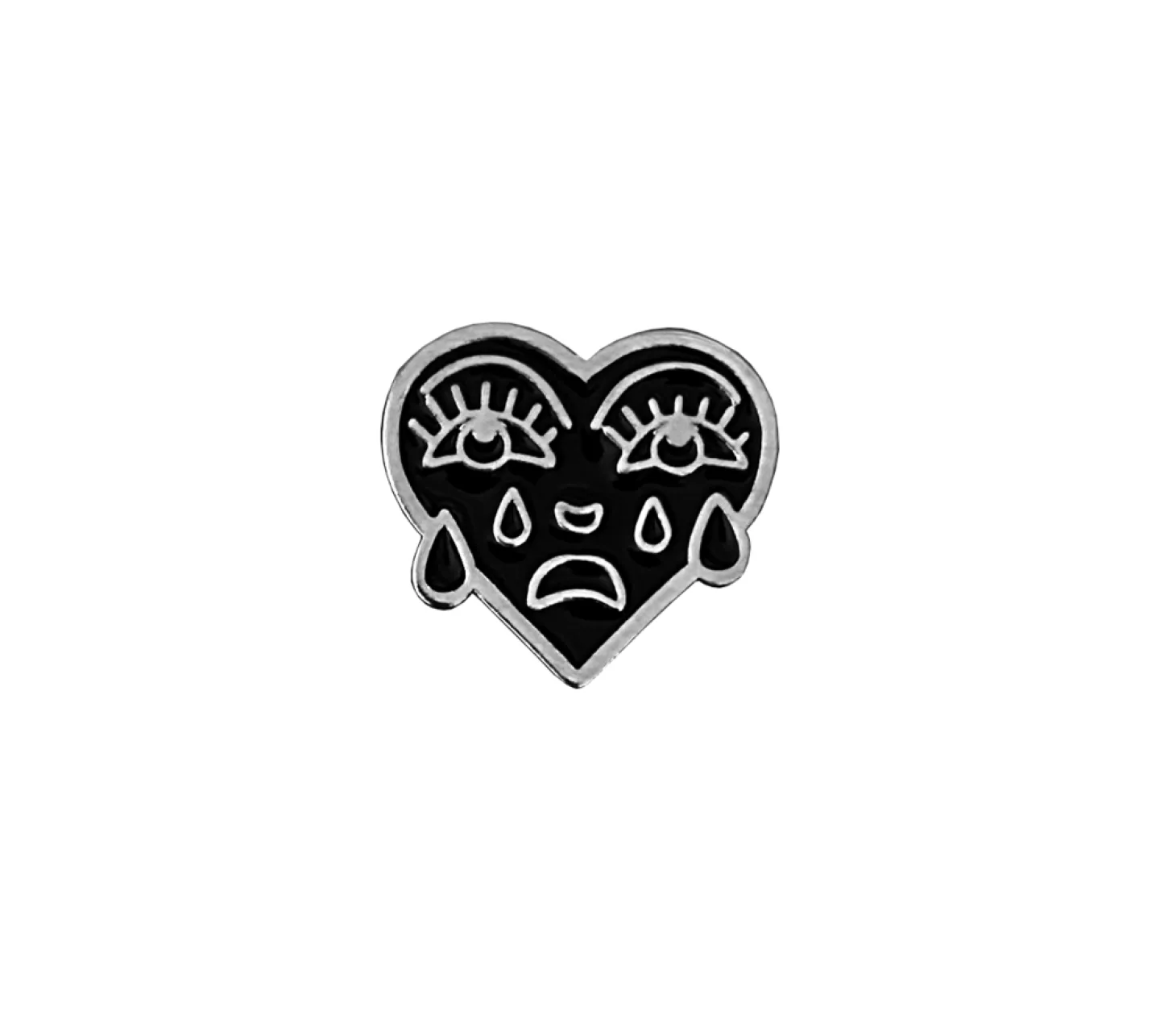 PIN - CRYING HEART BRINCO COBRA GRANDE - PRATEADO