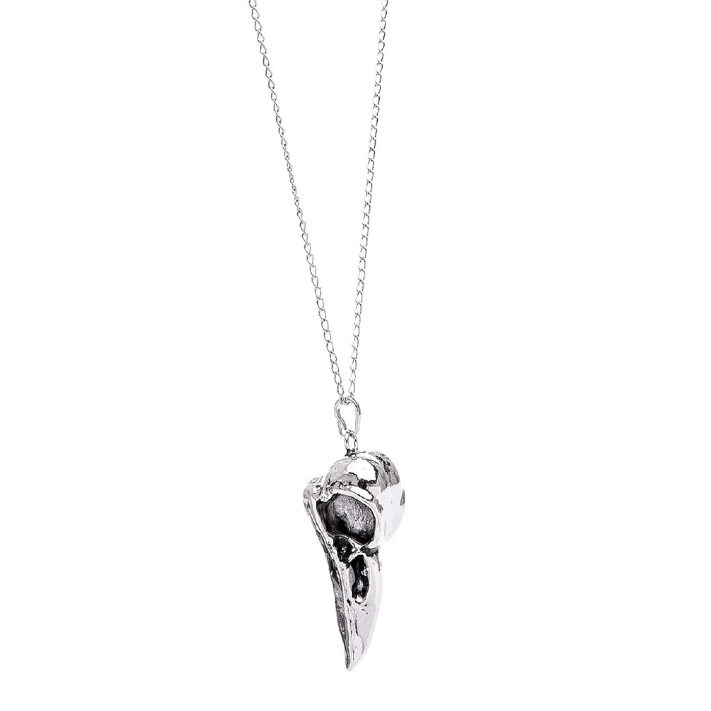COLAR RAVEN SKULL- PRATEADO TAMANHO DA CORRENTE:60 cm