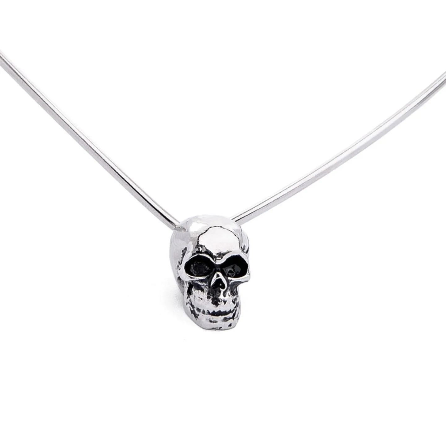 GARGANTILHA SKULL - PRATEADO