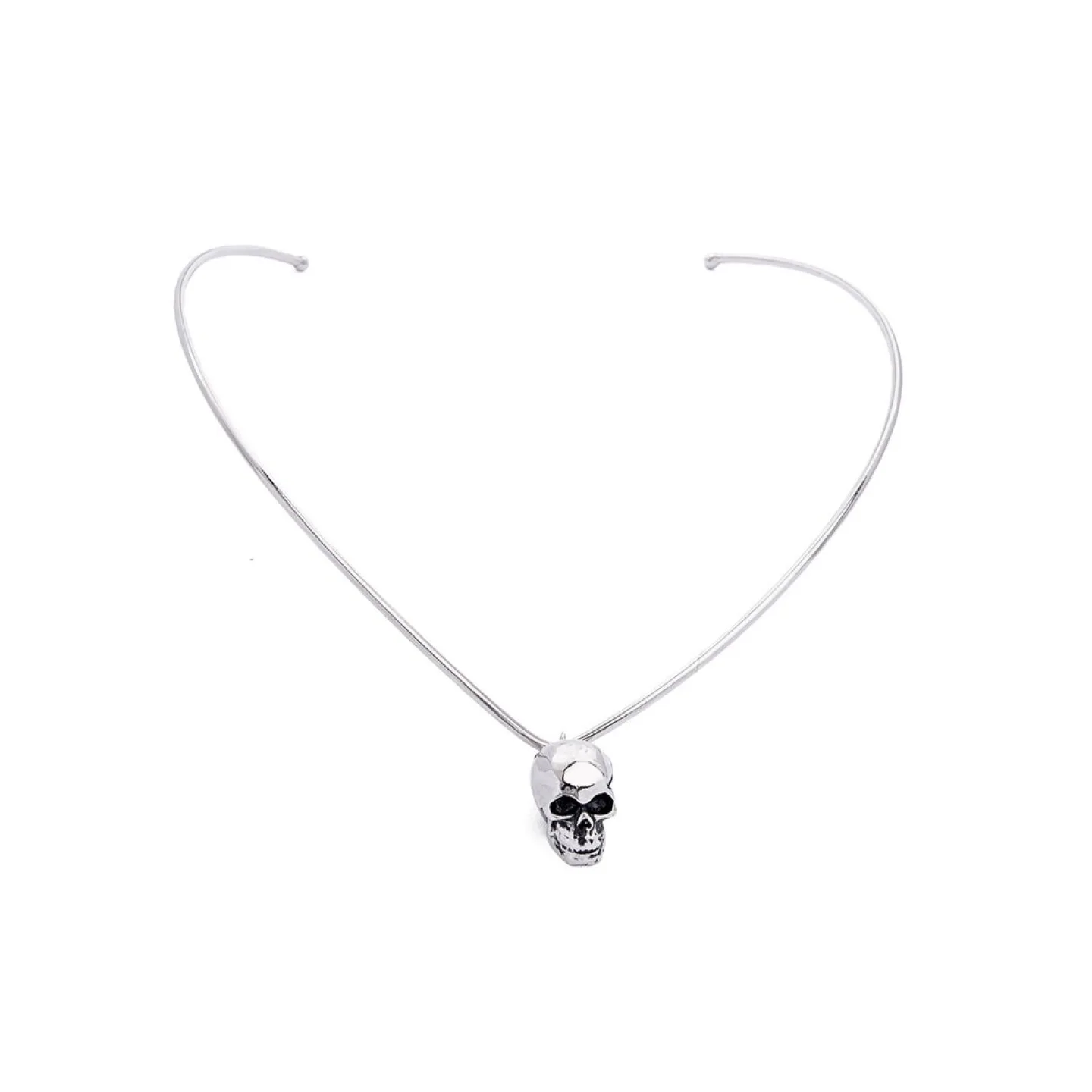 GARGANTILHA SKULL - PRATEADO