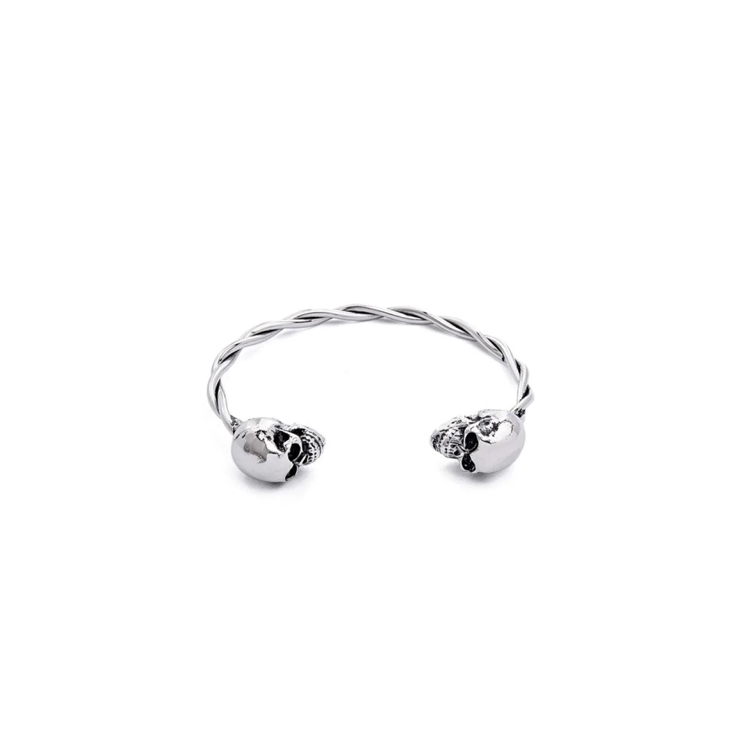 BRACELETE SKULLS - PRATEADO