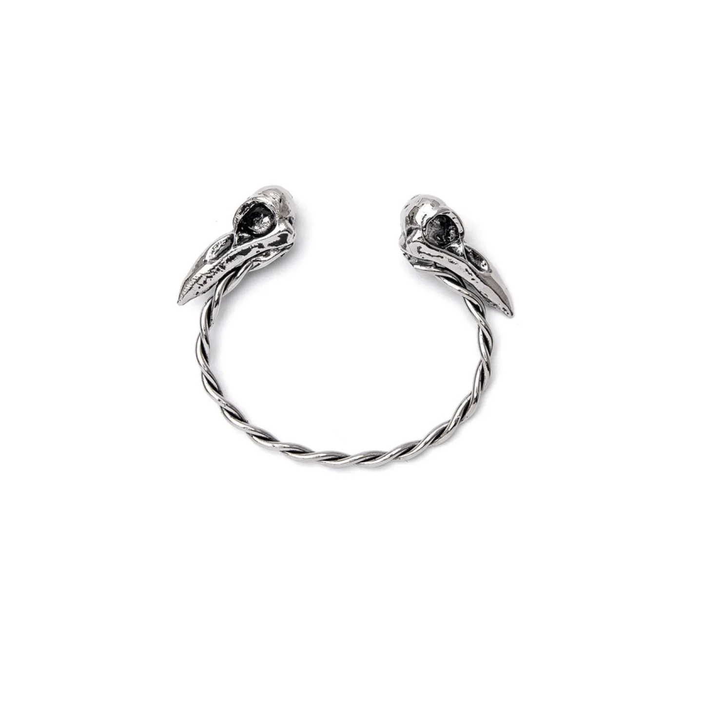 BRACELETE RAVEN SKULLS - PRATEADO