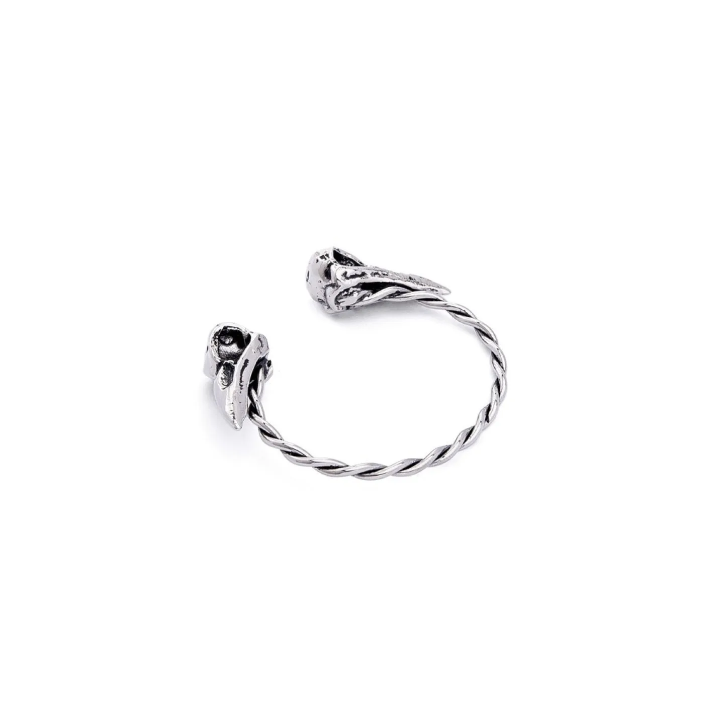 BRACELETE RAVEN SKULLS - PRATEADO