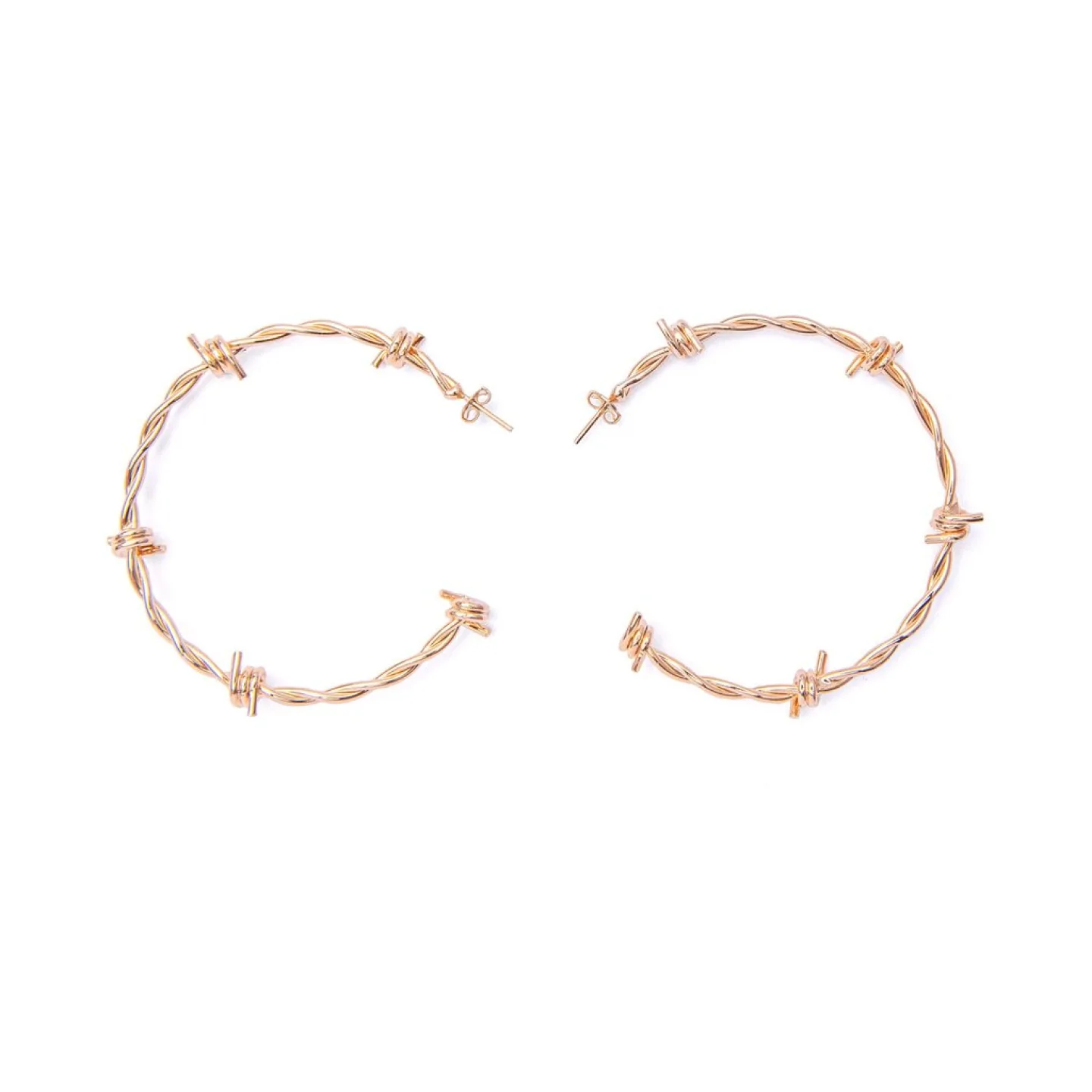 BRINCO ARGOLA ARAME FARPADO 6CM - DOURADO
