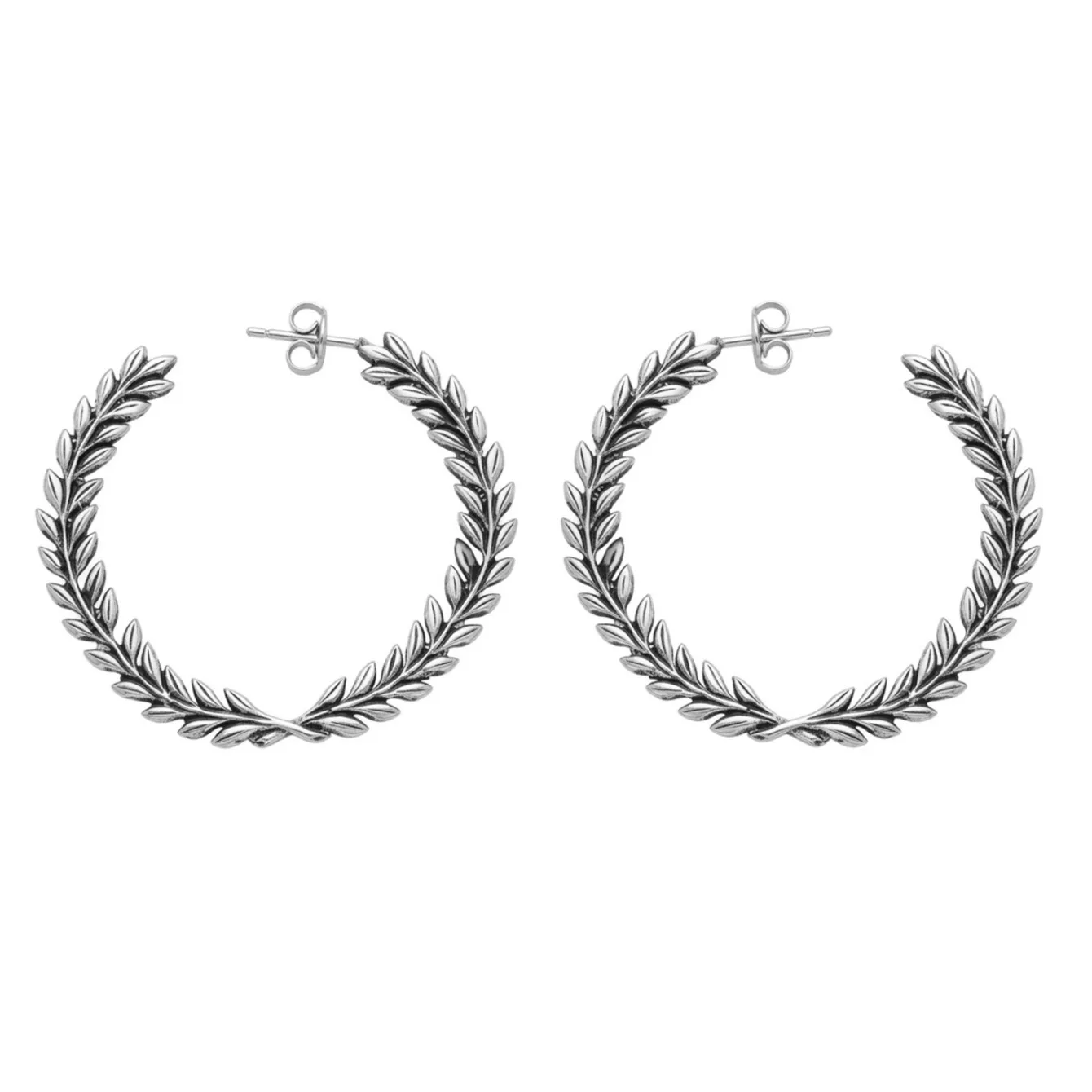 Brinco Argola Laurel Prateado