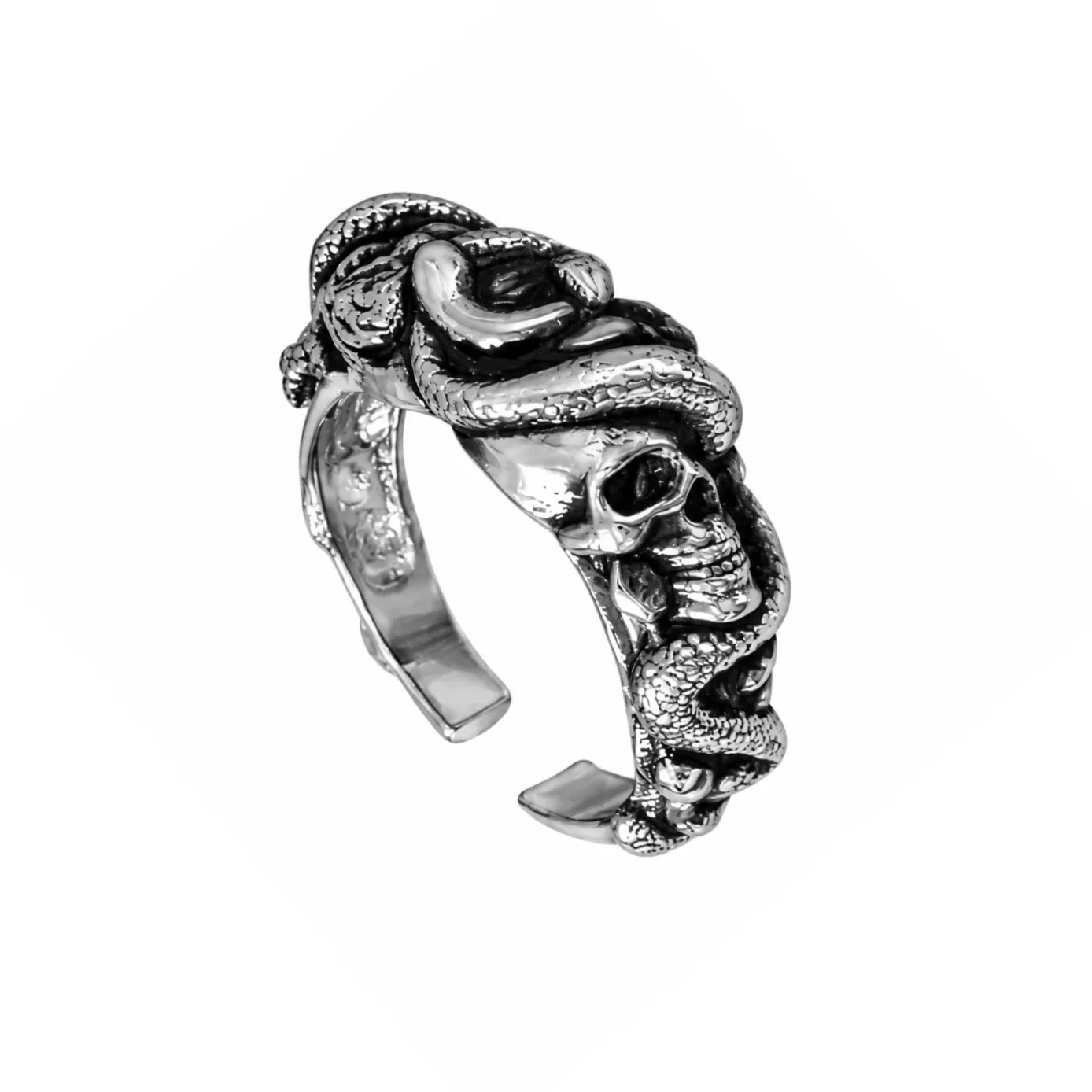 Anel Venom Skull Prateado