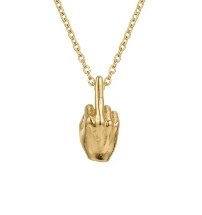 Colar Fuck Hand Dourado