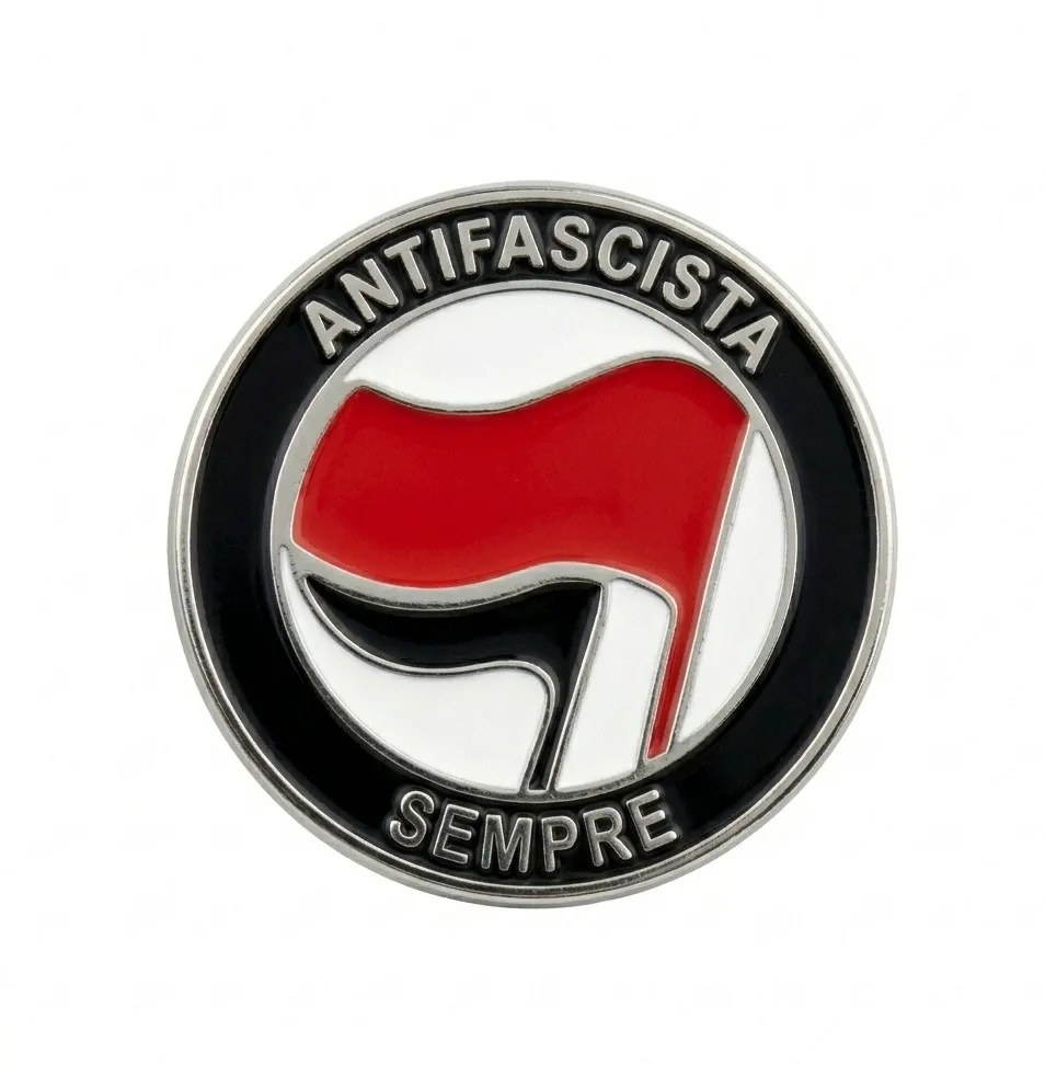 Pin De Metal Anti Fascista