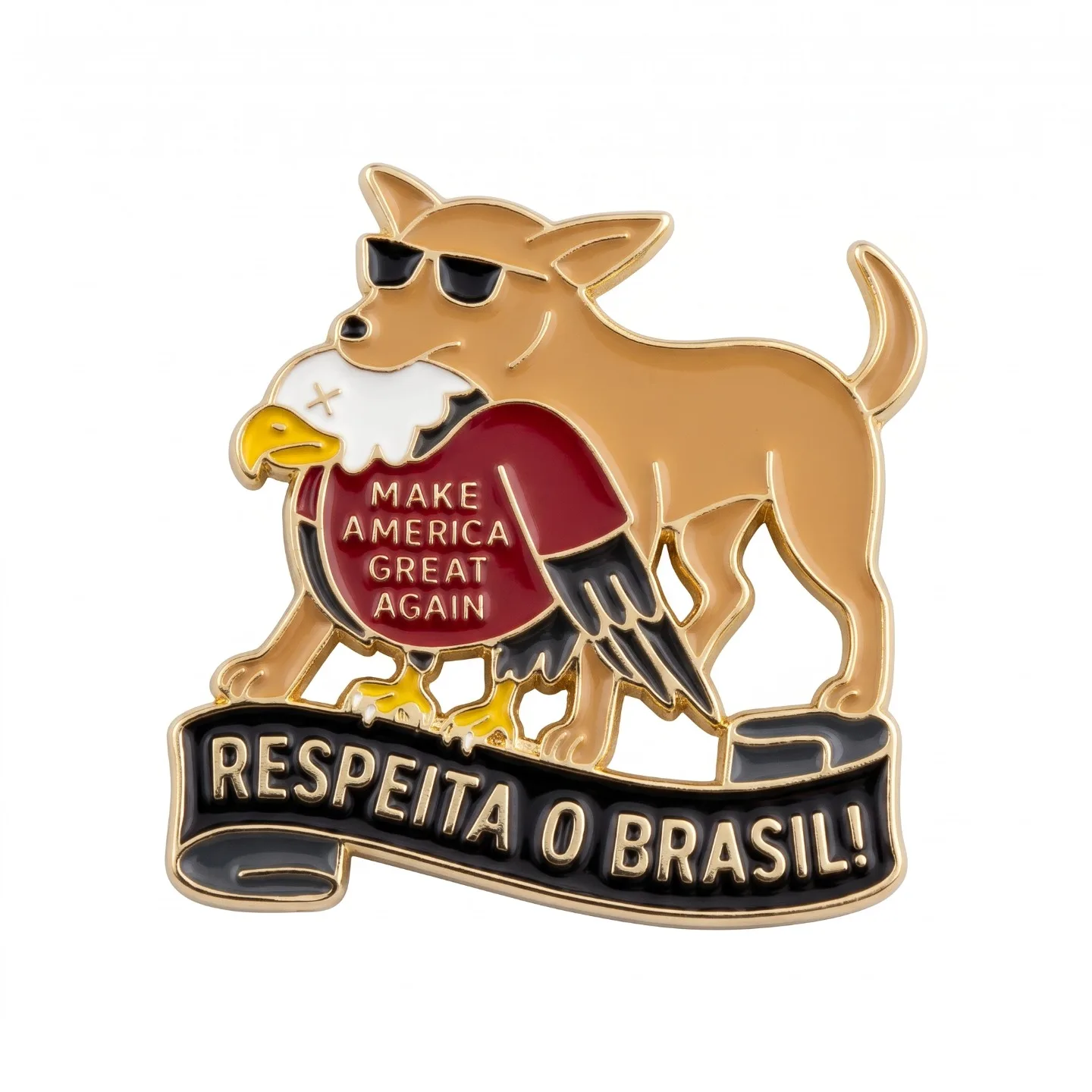 Pin de Metal Respeita o Brasil!