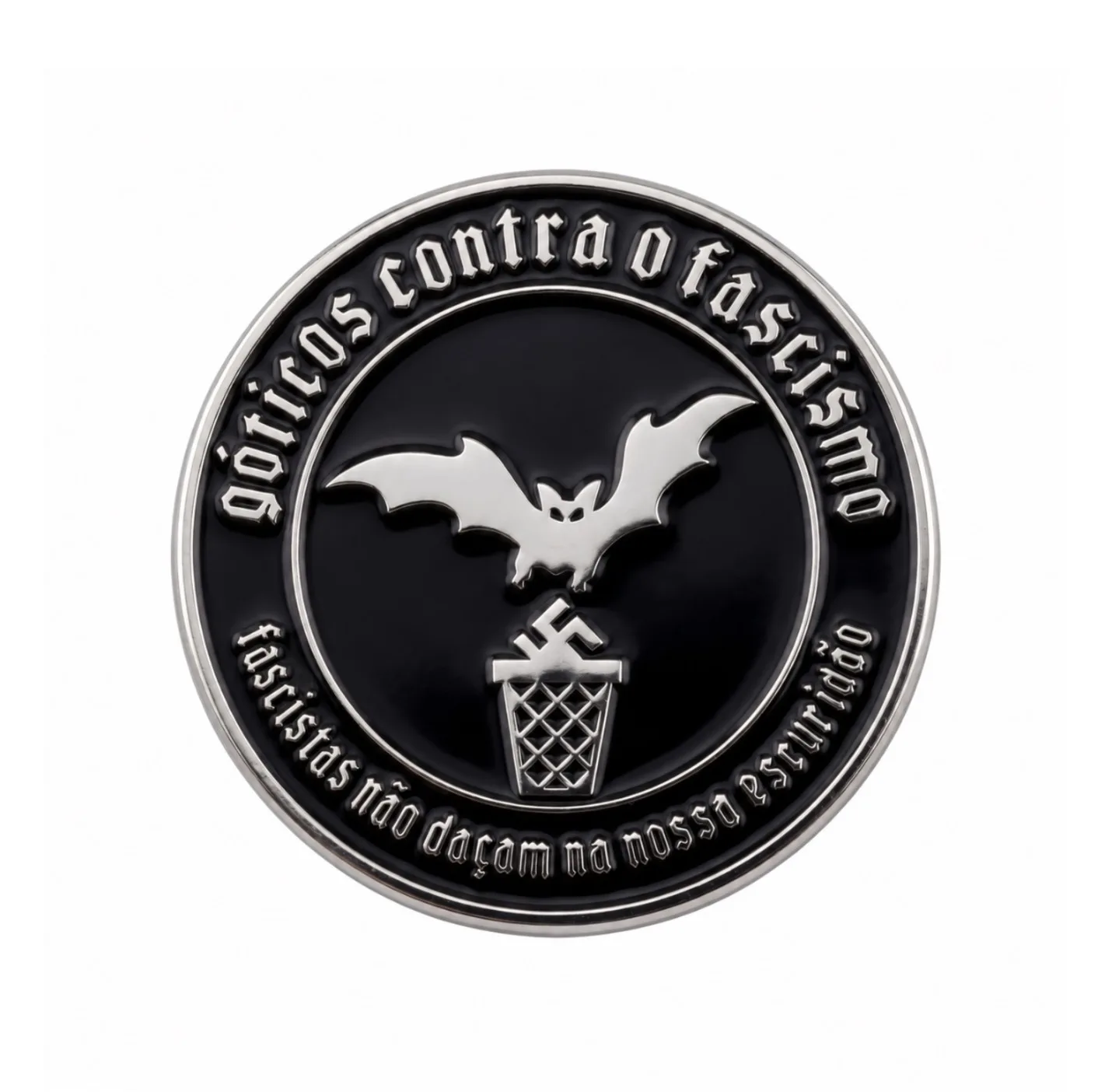 Pin de Metal Góticos Contra o Fascismo