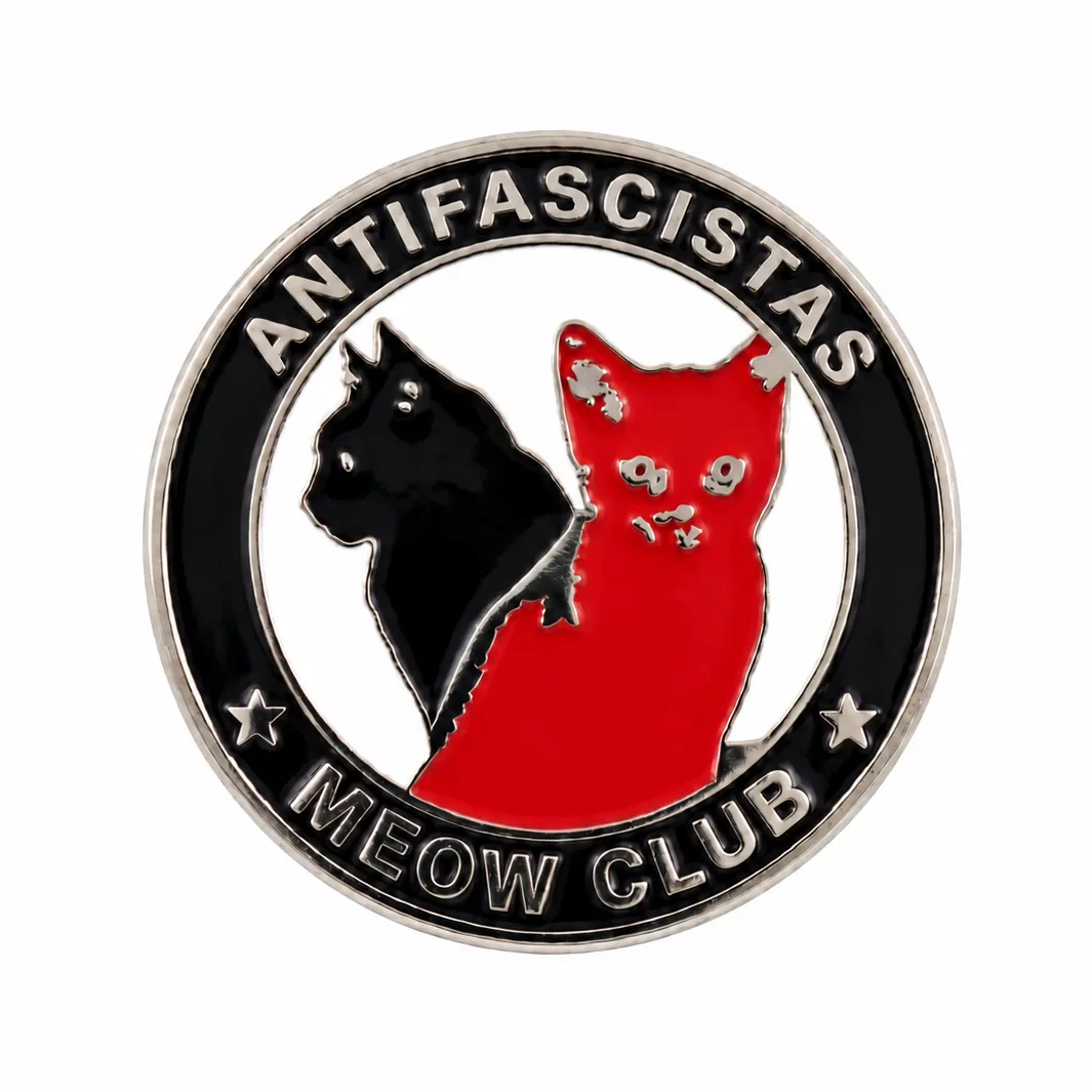 Pin de Metal Gateiros Antifascistas