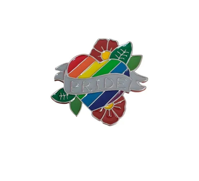 Pin De Metal Coração Pride
