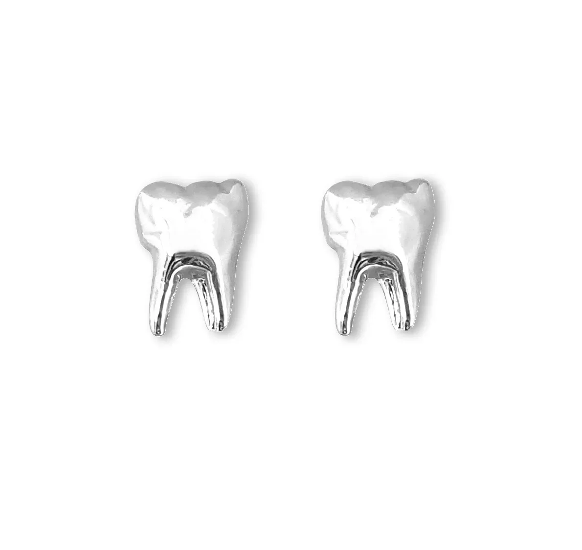 Brinco Tooth Prateado