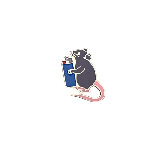 Pin De Metal Rato De Isqueiro