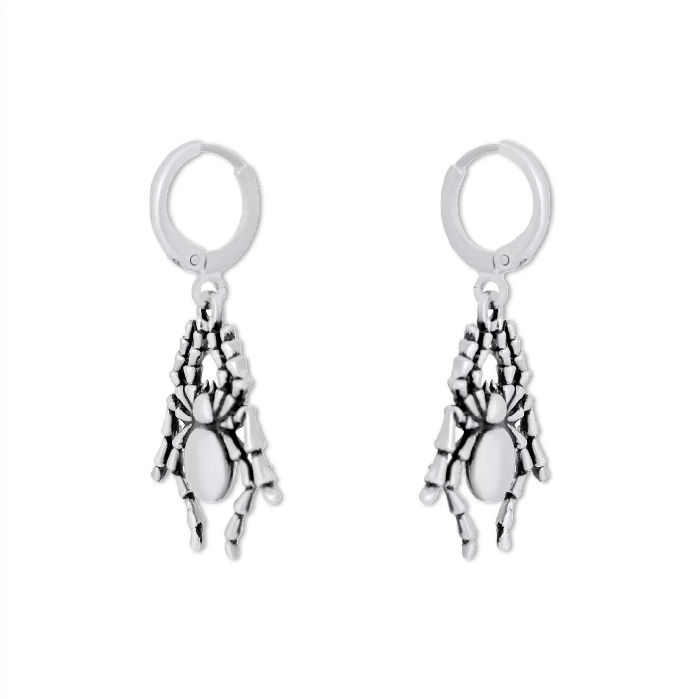 Brinco Argola Aranha Prateado